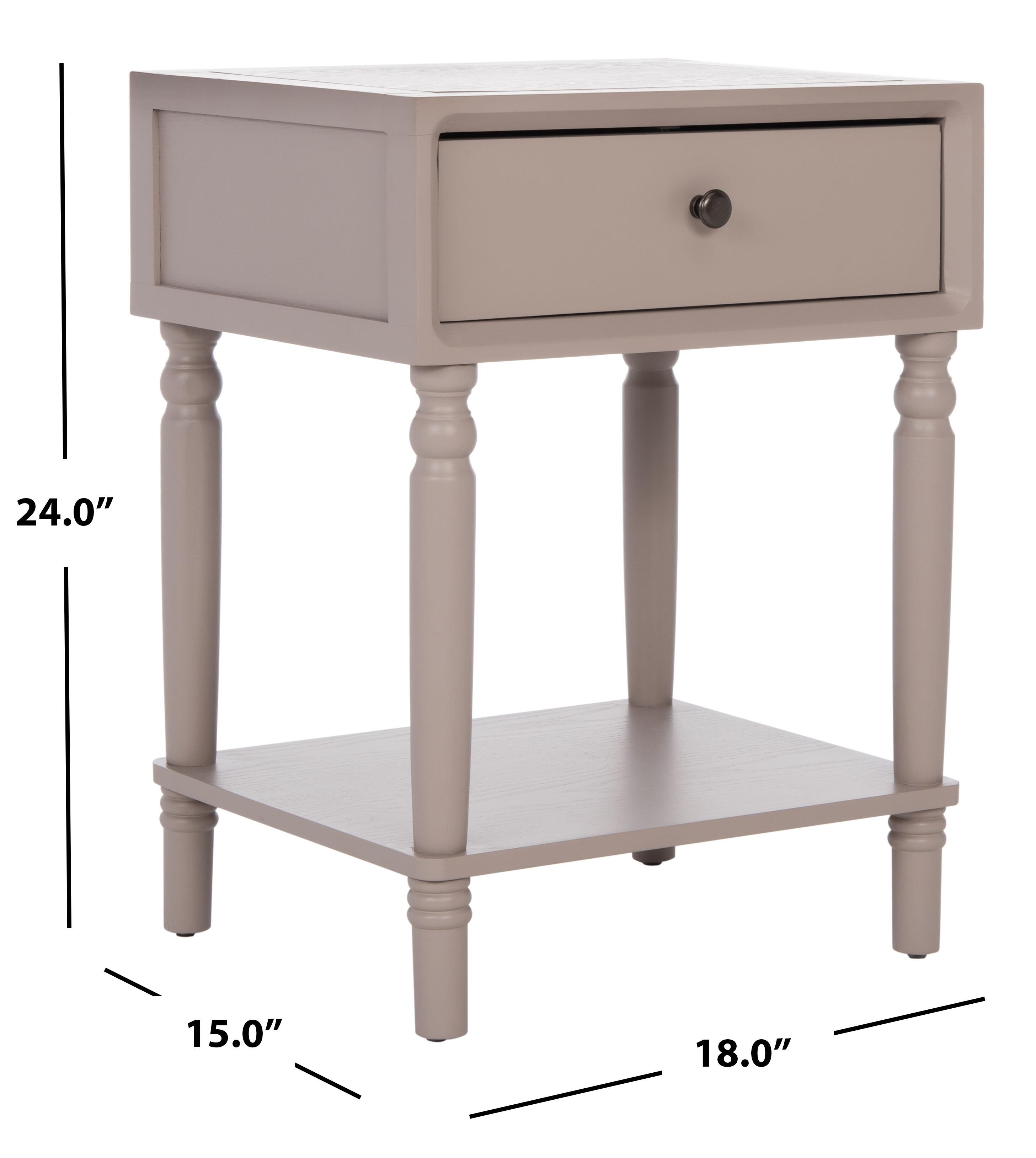Safavieh Siobhan Night Stand with Storage, Quartz Gray, large