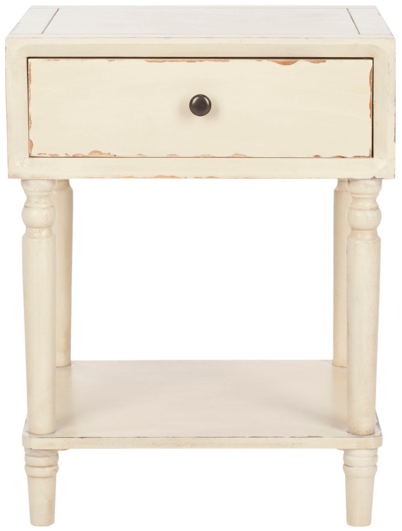 Safavieh Siobhan Night Stand with Storage, Vintage Cream, large