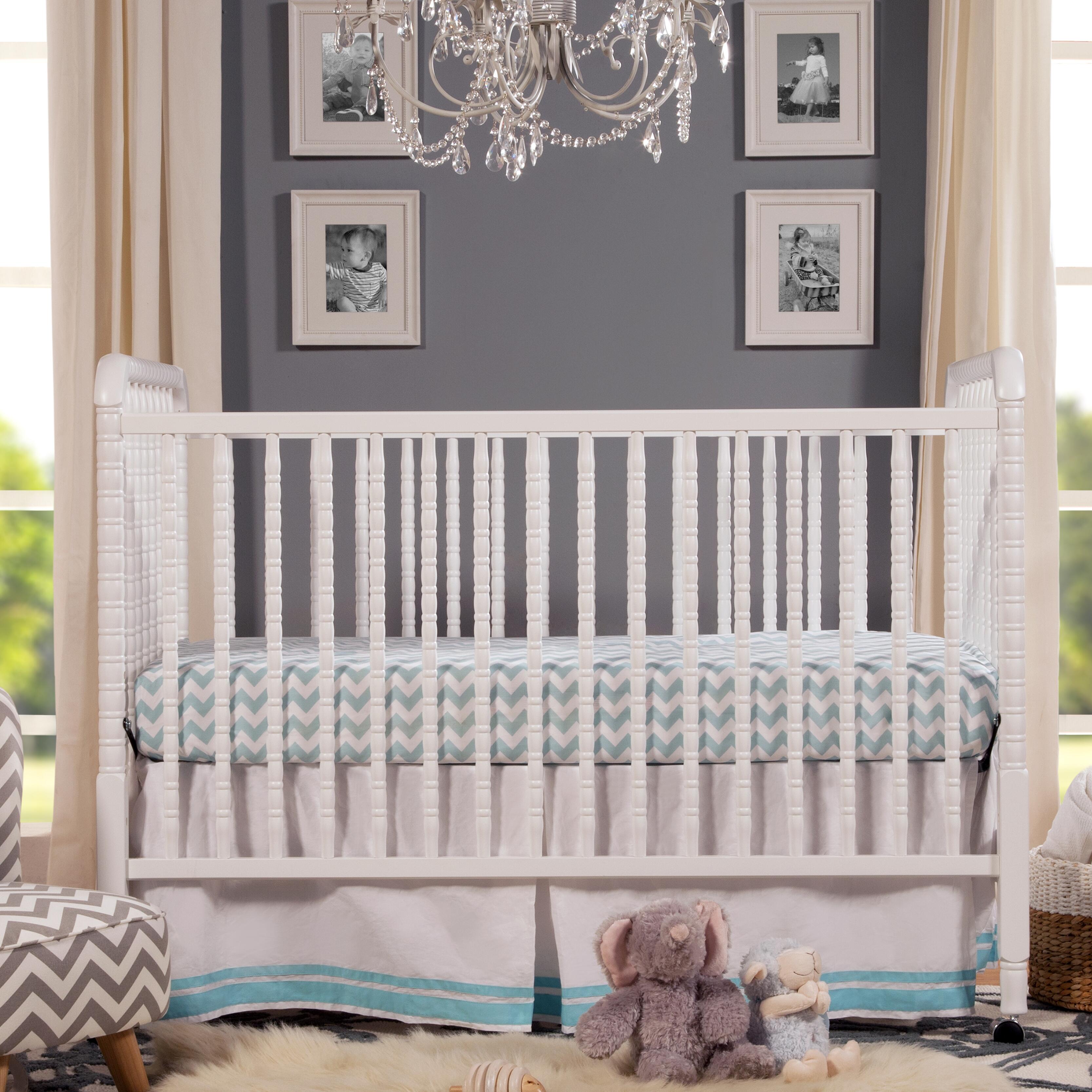 Davinci Jenny Lind Stationary Crib In White, White, large