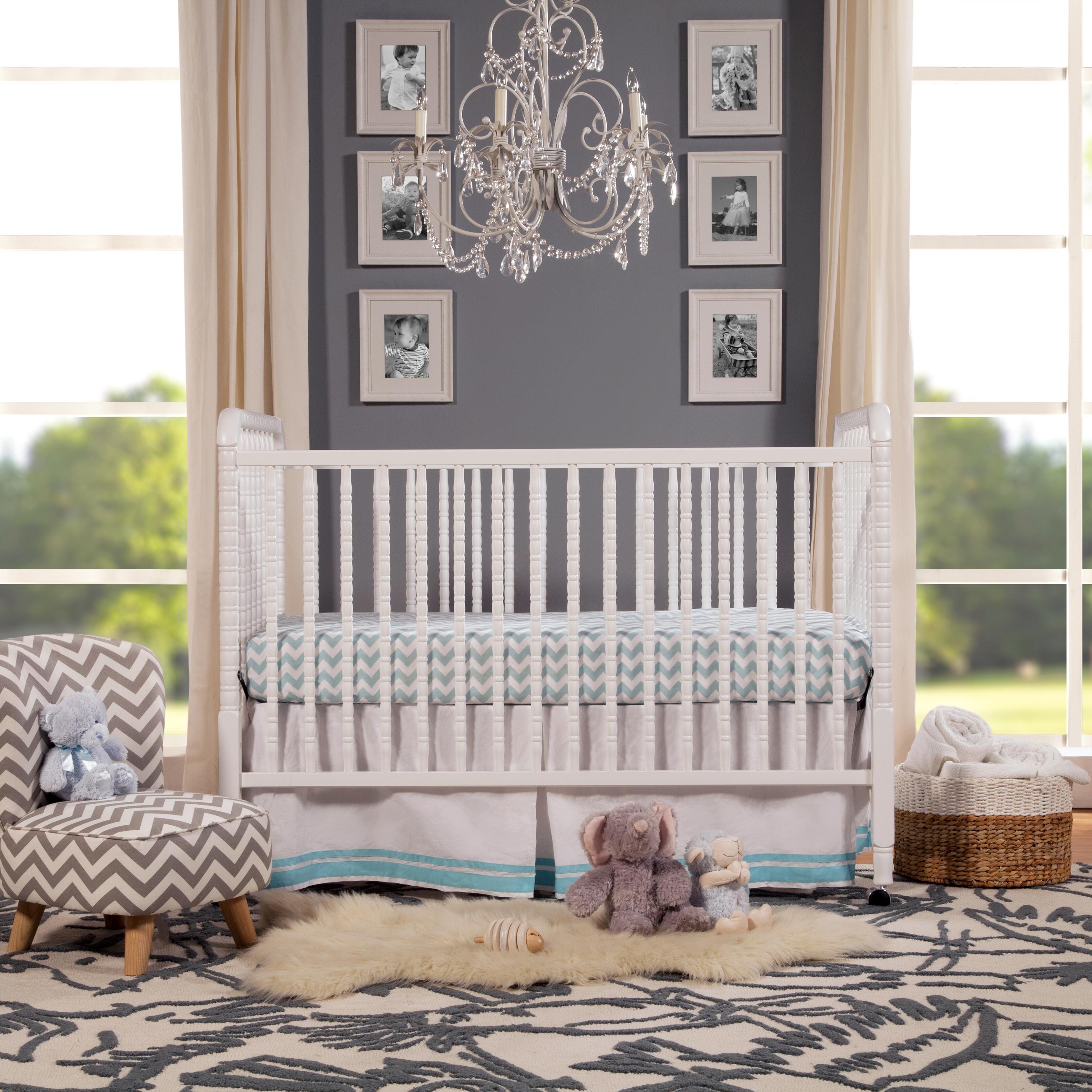 Davinci Jenny Lind Stationary Crib In White, White, large