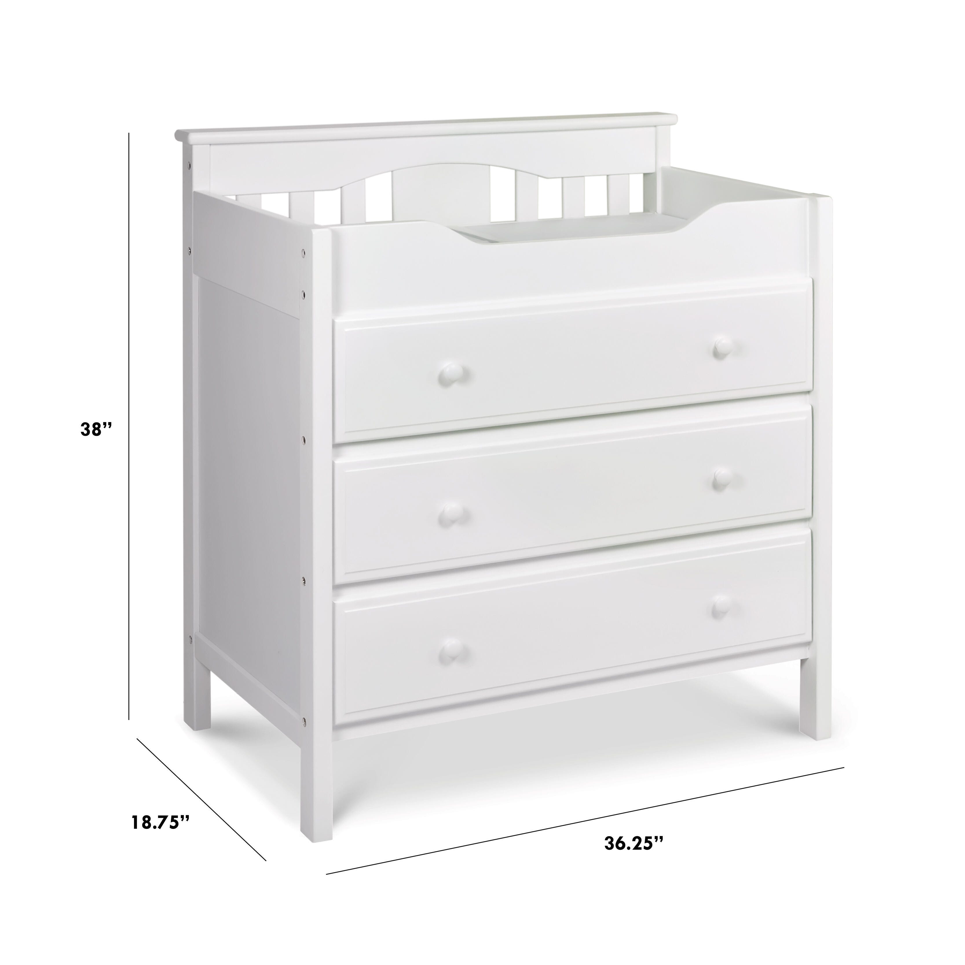 Davinci Jayden 3-drawer Changer Dresser In White, , large
