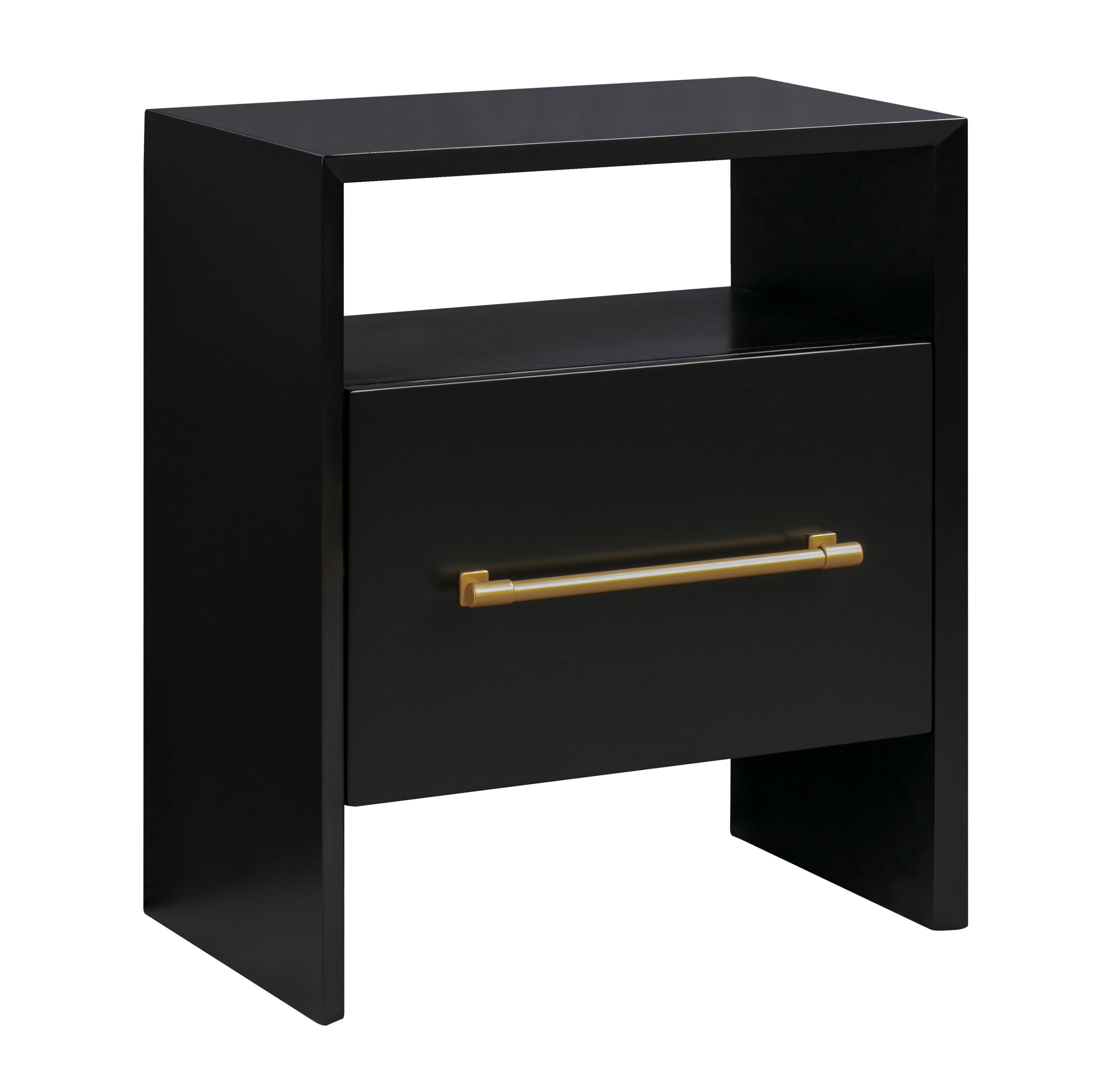 TOV Furniture Libre Black Nightstand, Black, large