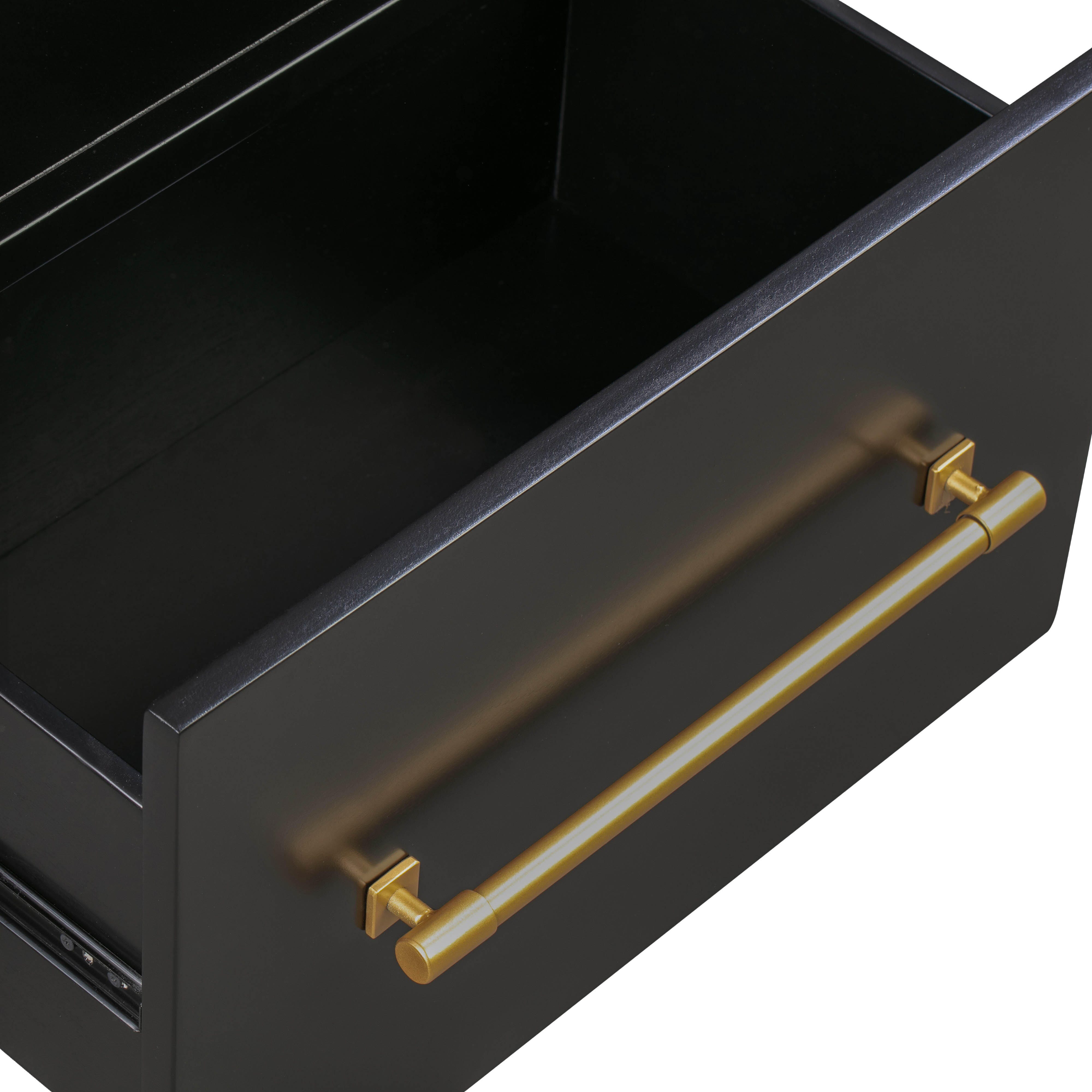 TOV Furniture Libre Black Nightstand, Black, large