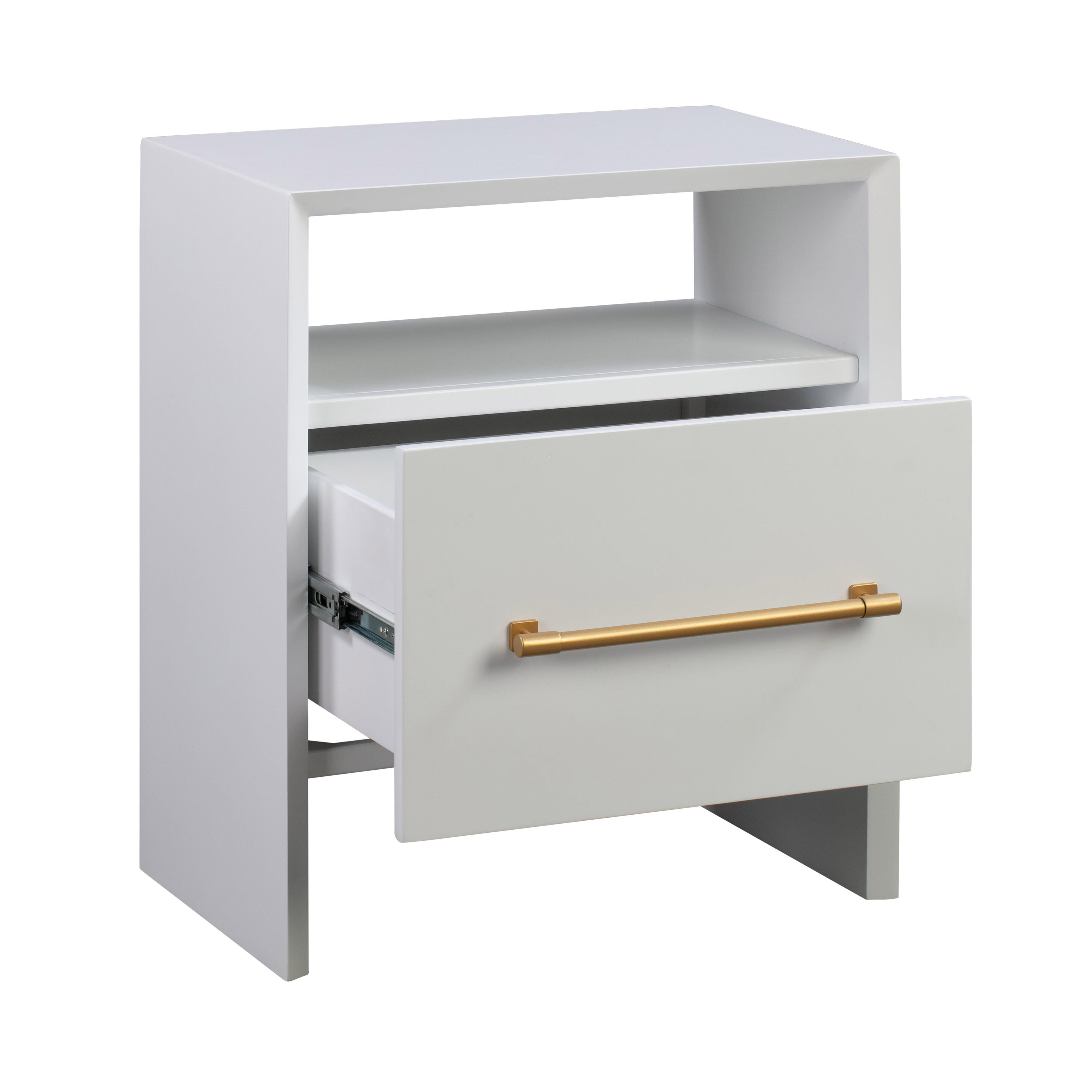 TOV Furniture Libre White Nightstand, White, large