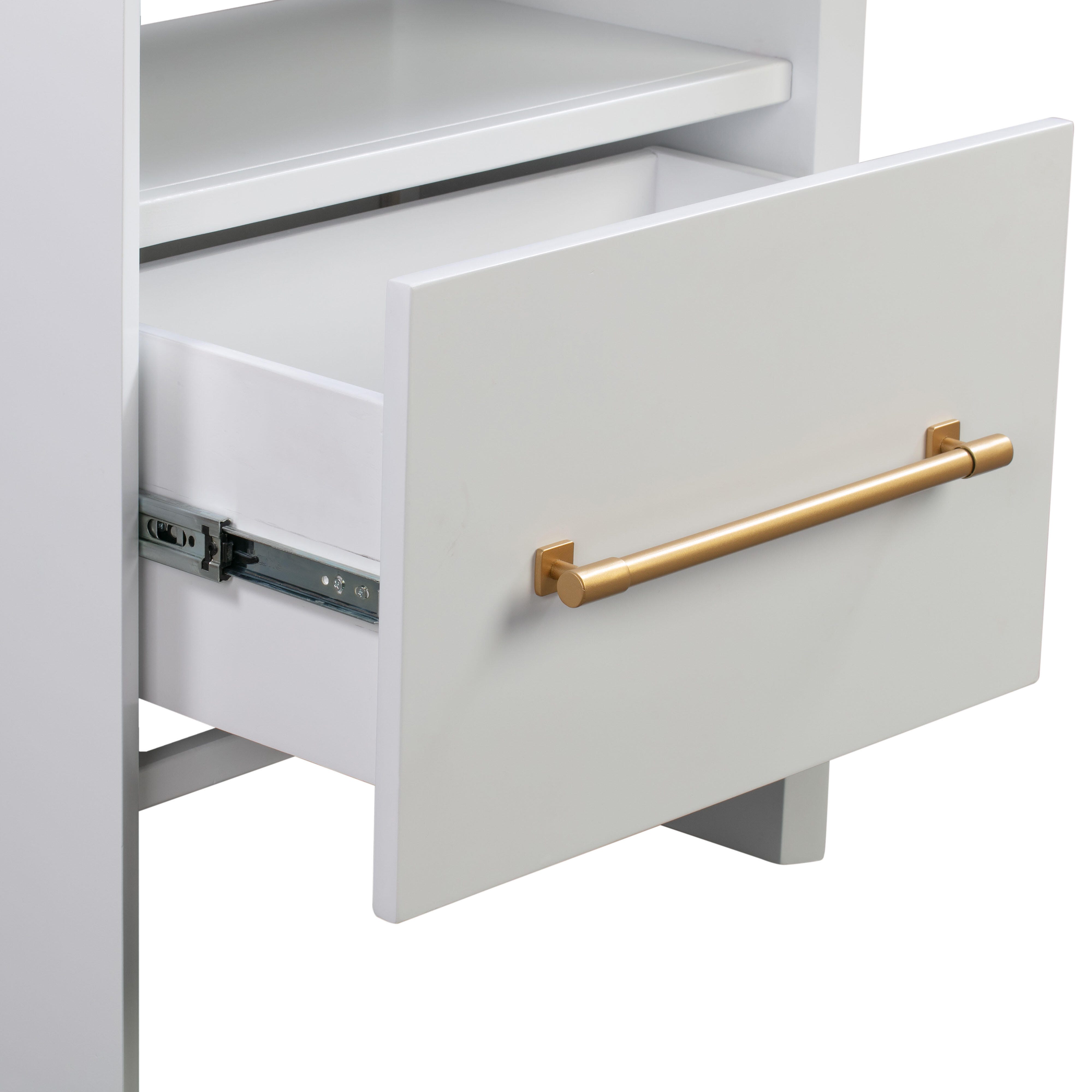 TOV Furniture Libre White Nightstand, White, large