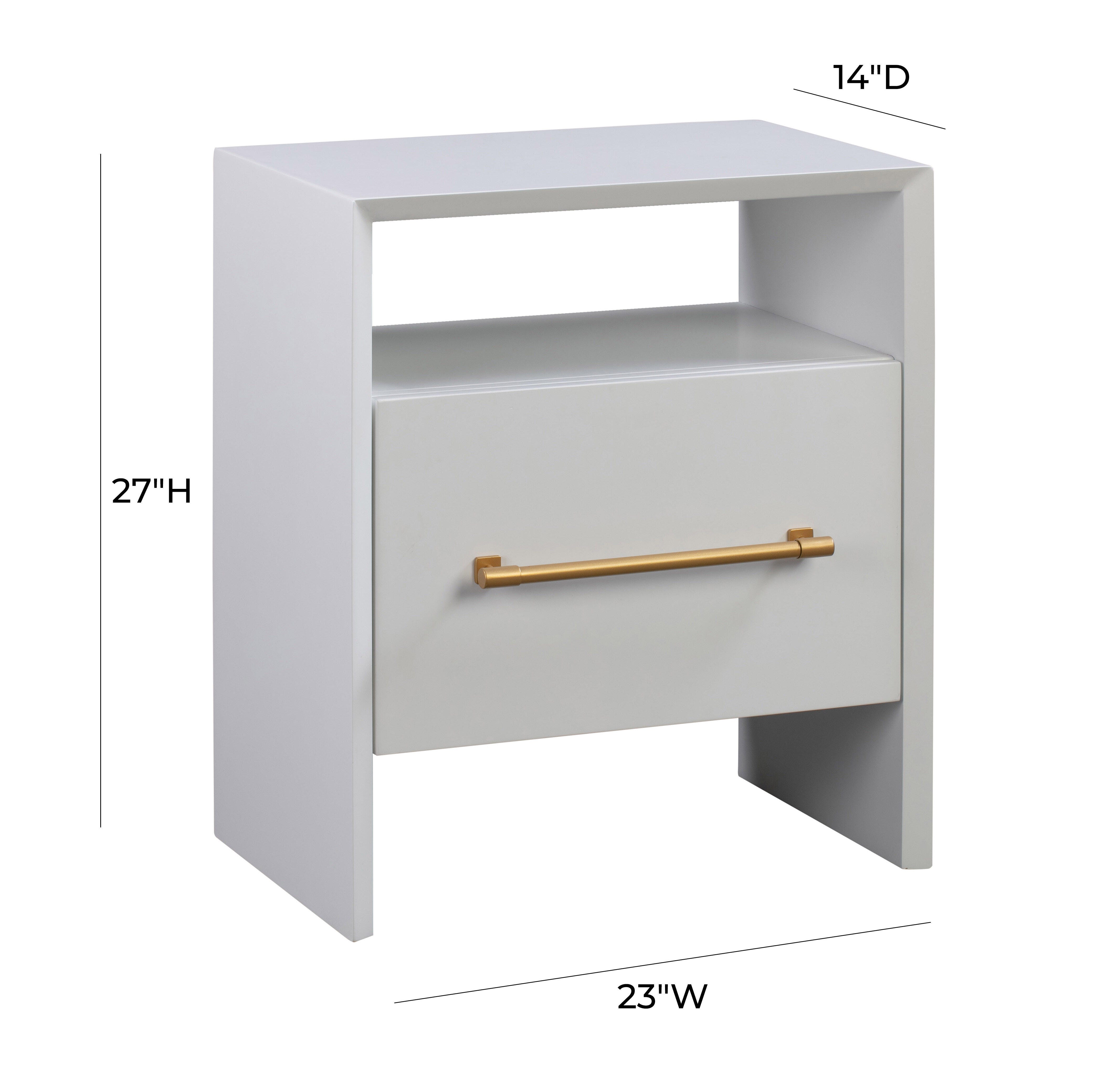 TOV Furniture Libre White Nightstand, White, large