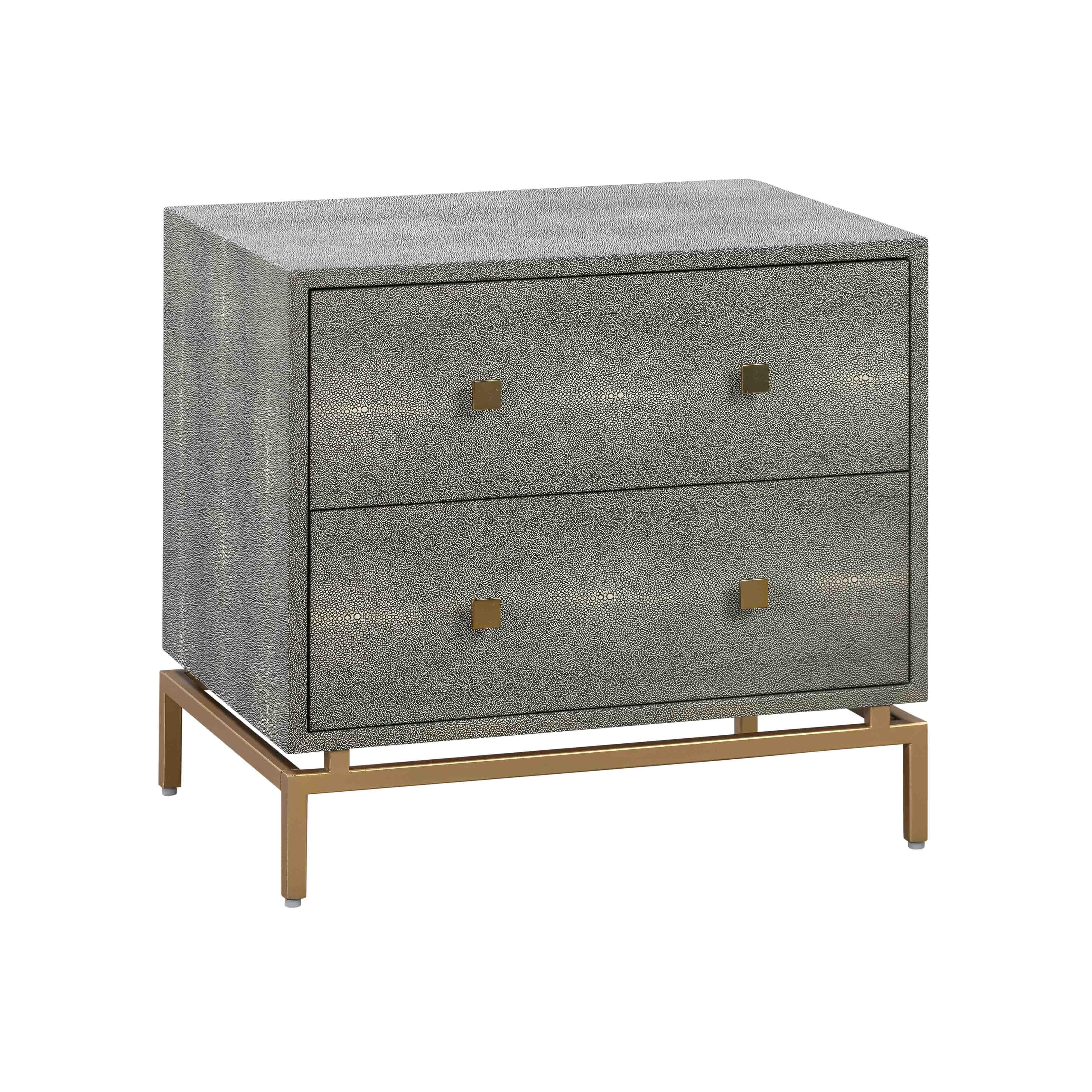 TOV Furniture Pesce Shagreen Nightstand, , large