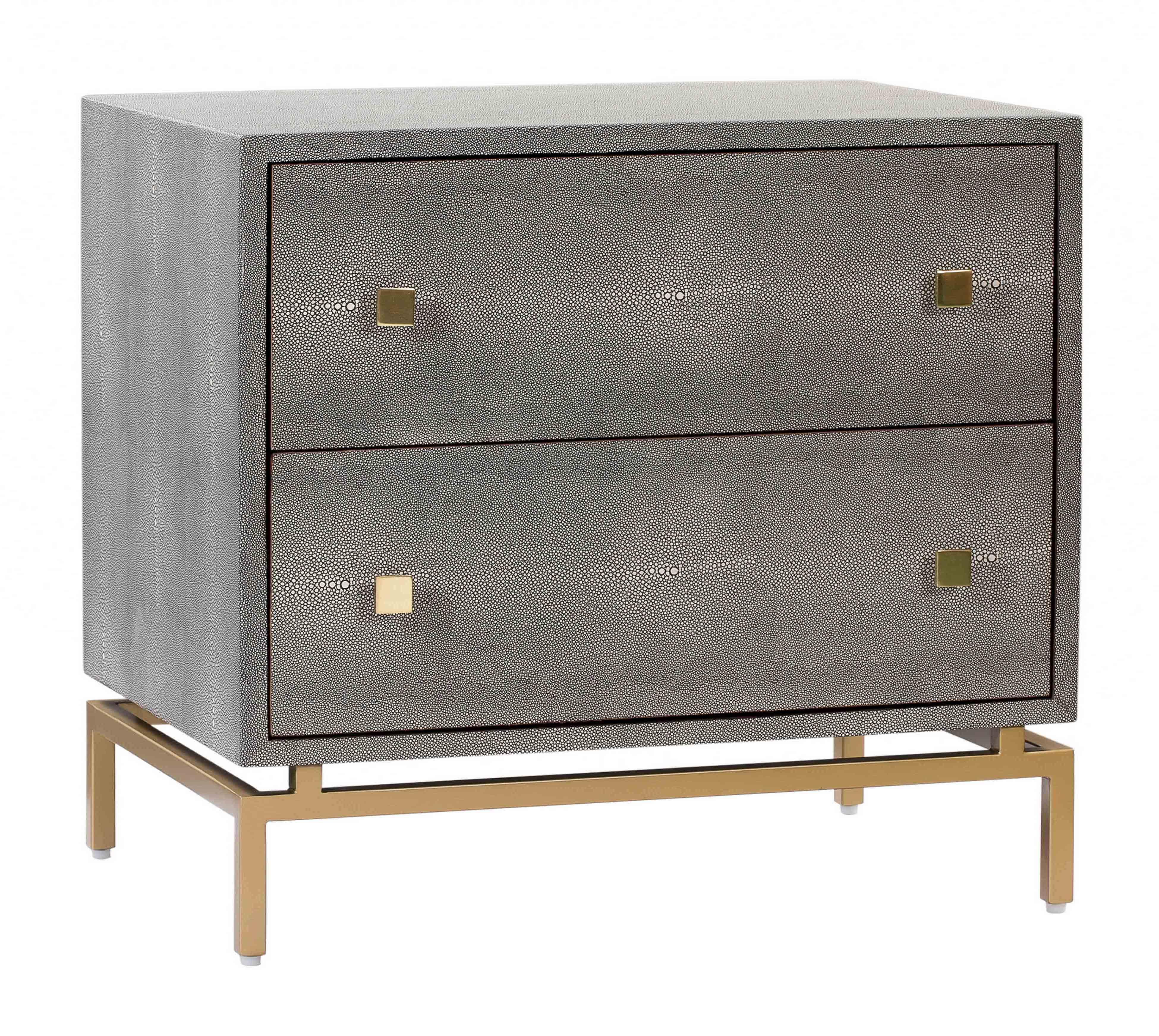 TOV Furniture Pesce Shagreen Nightstand, , large
