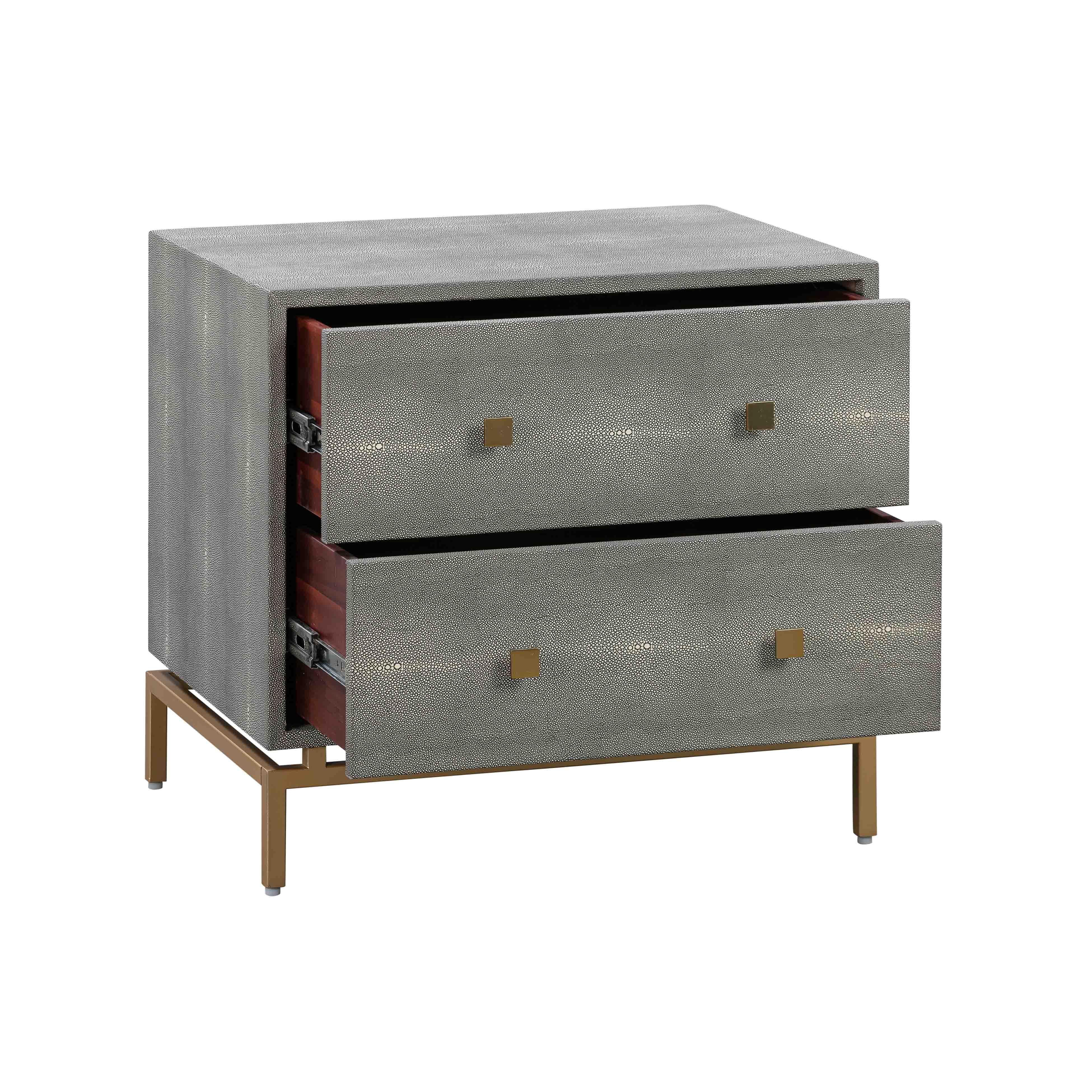 TOV Furniture Pesce Shagreen Nightstand, , large