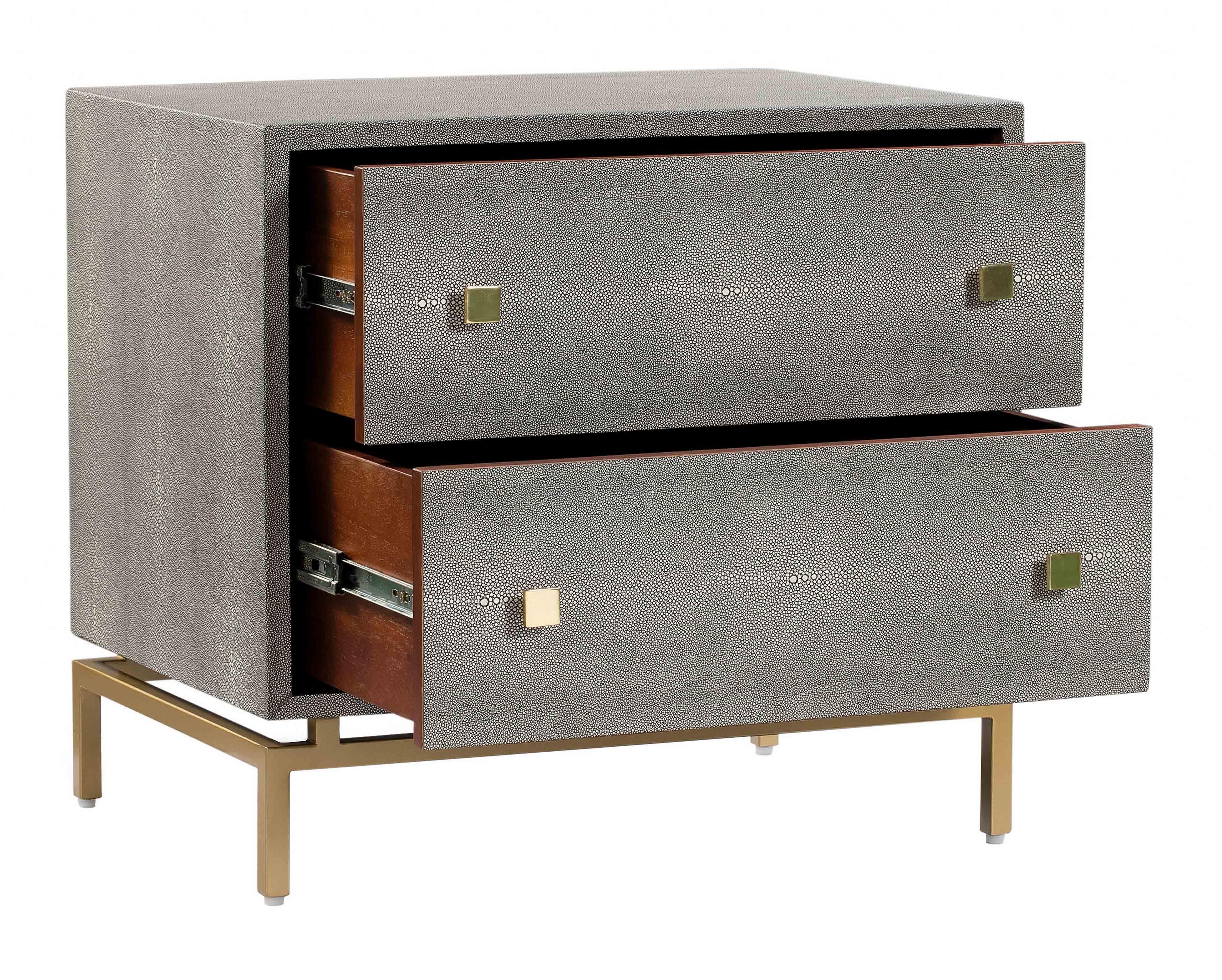 TOV Furniture Pesce Shagreen Nightstand, , large