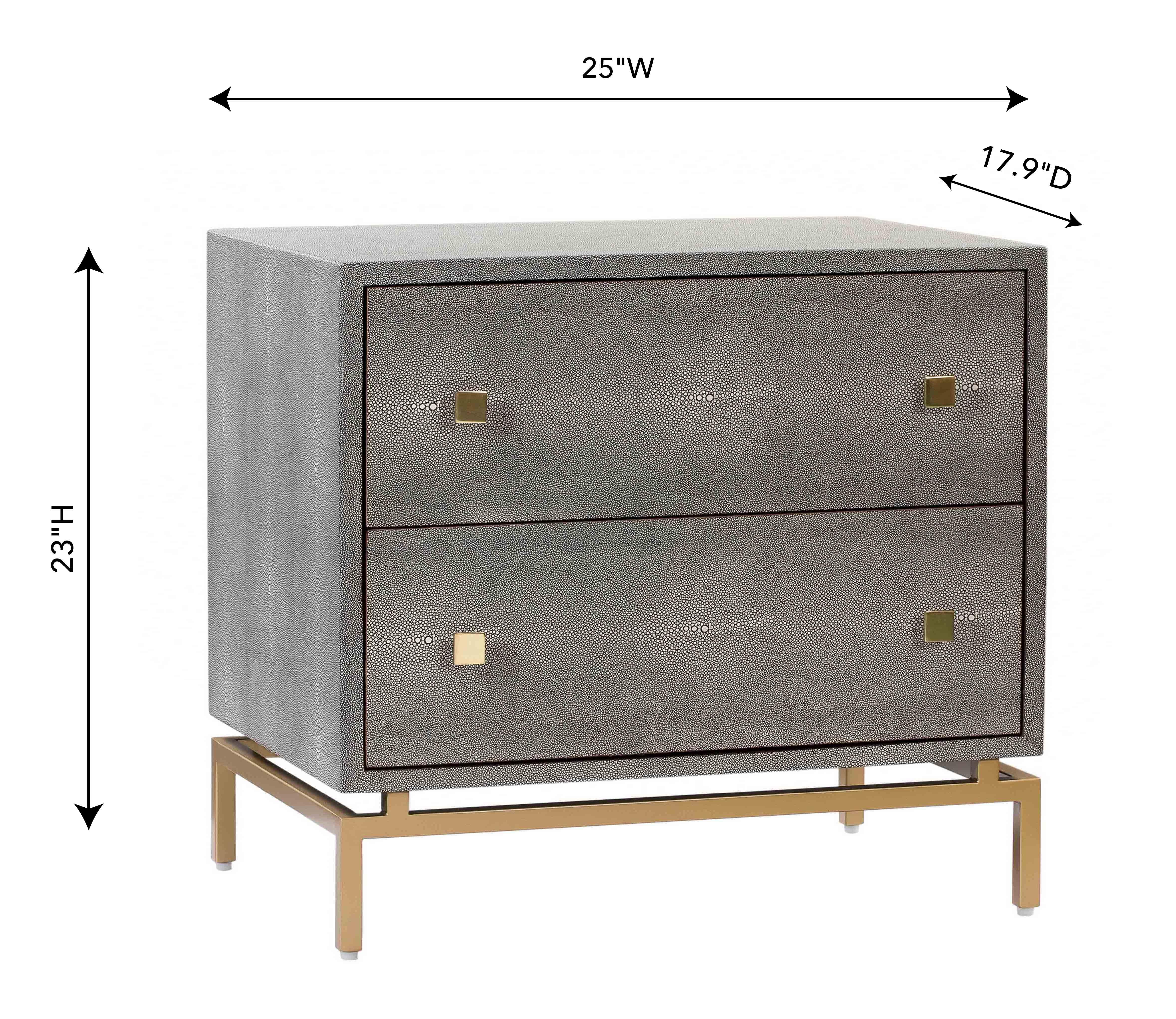 TOV Furniture Pesce Shagreen Nightstand, , large