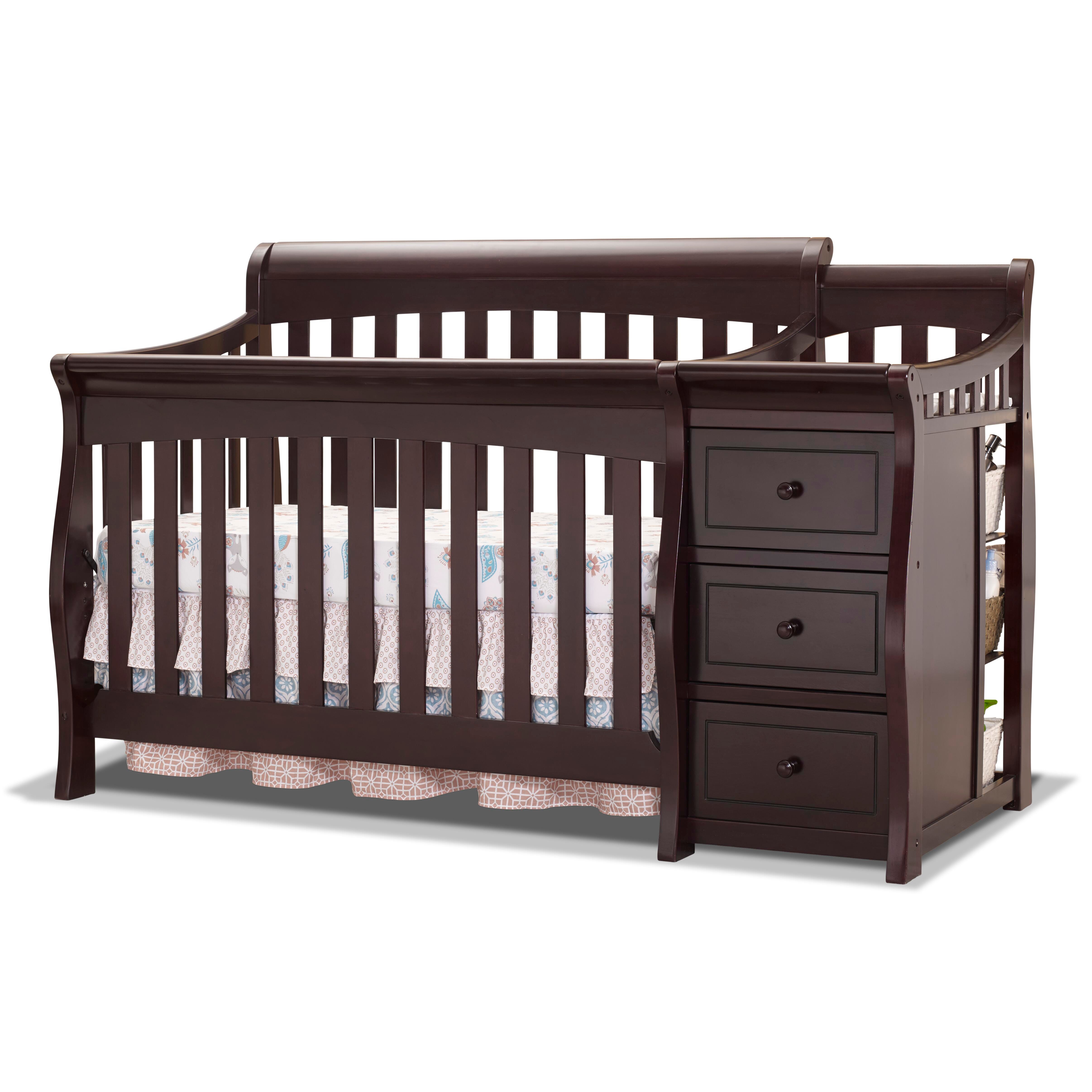 Sorelle Furniture Princeton Elite 4-in-1 Convertible Crib and Changer, Espresso, large