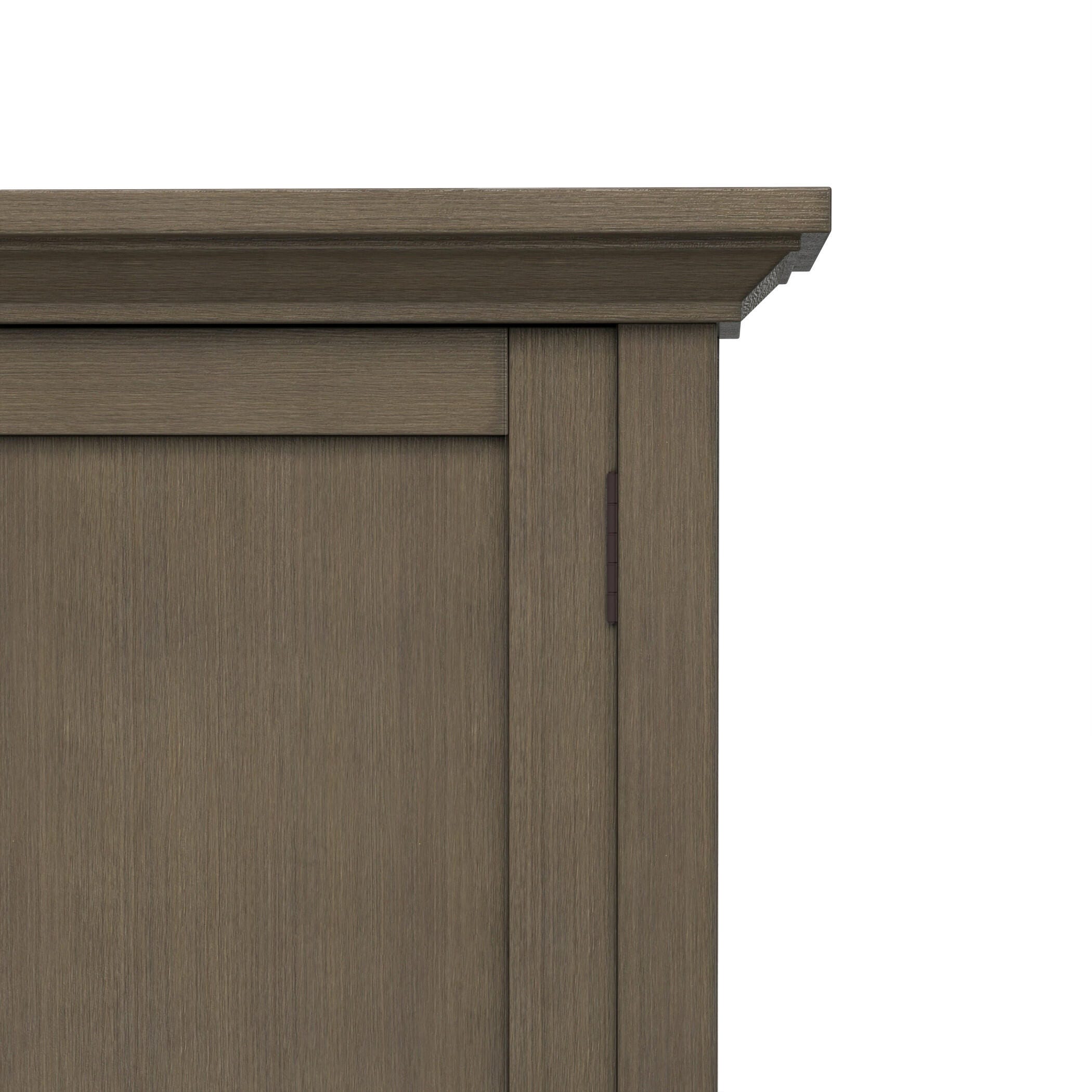 Simpli Home Redmond Solid Wood Medium Storage Cabinet, Gray, large