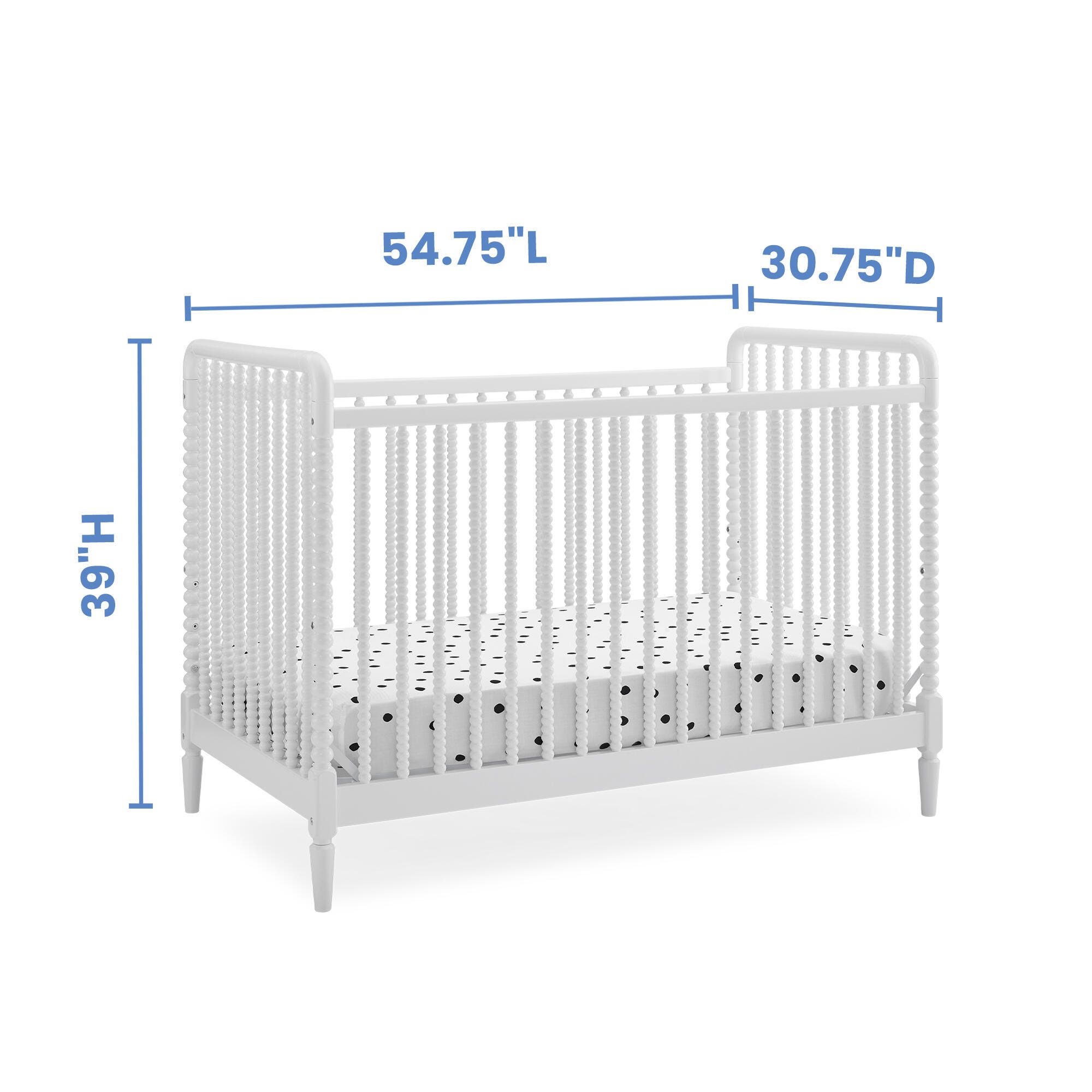 Delta Children Saint 4-in-1 Convertible Crib, Bianca White, large