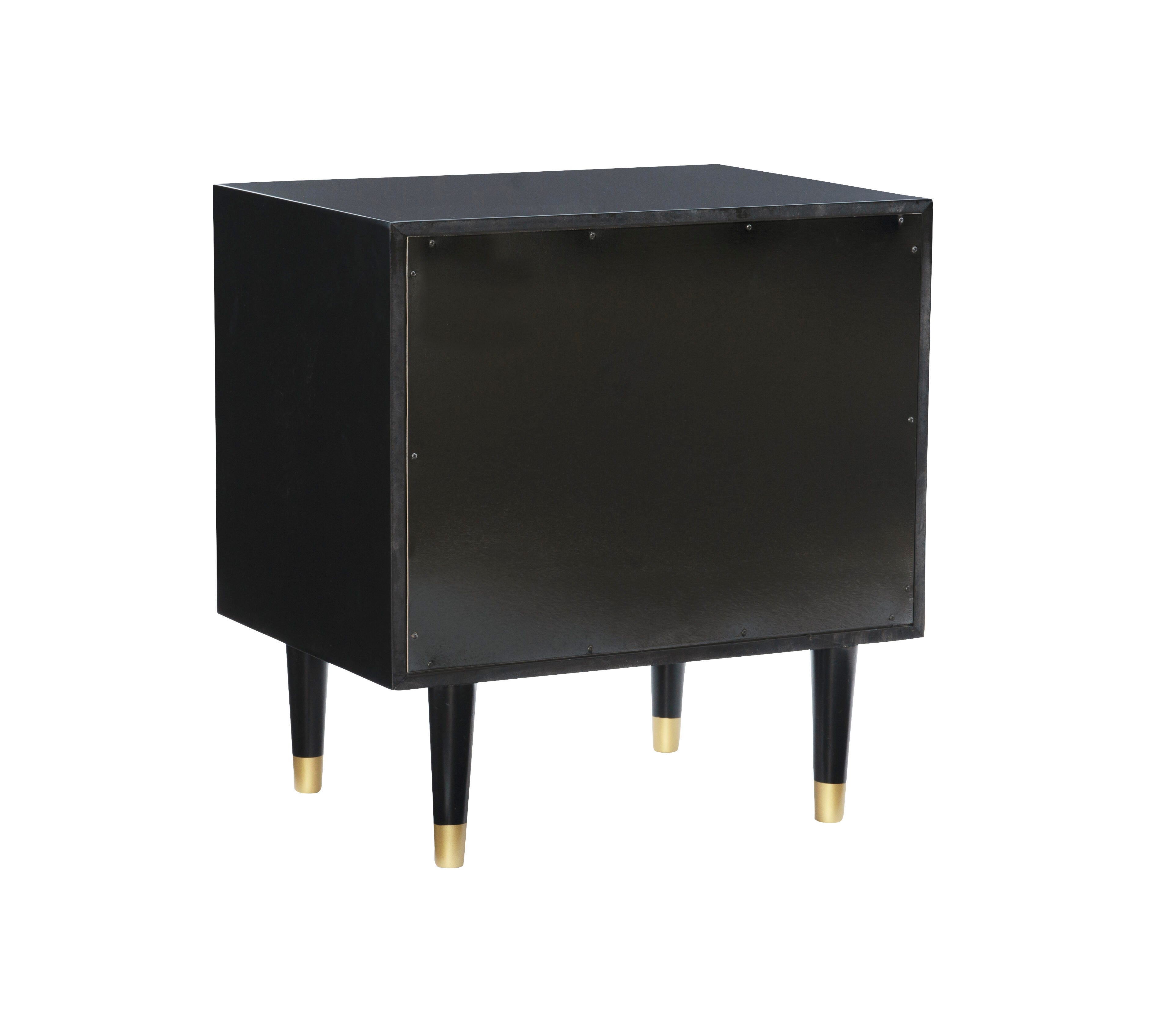 Linon Geo Texture 2 Drawer Nightstand, , large