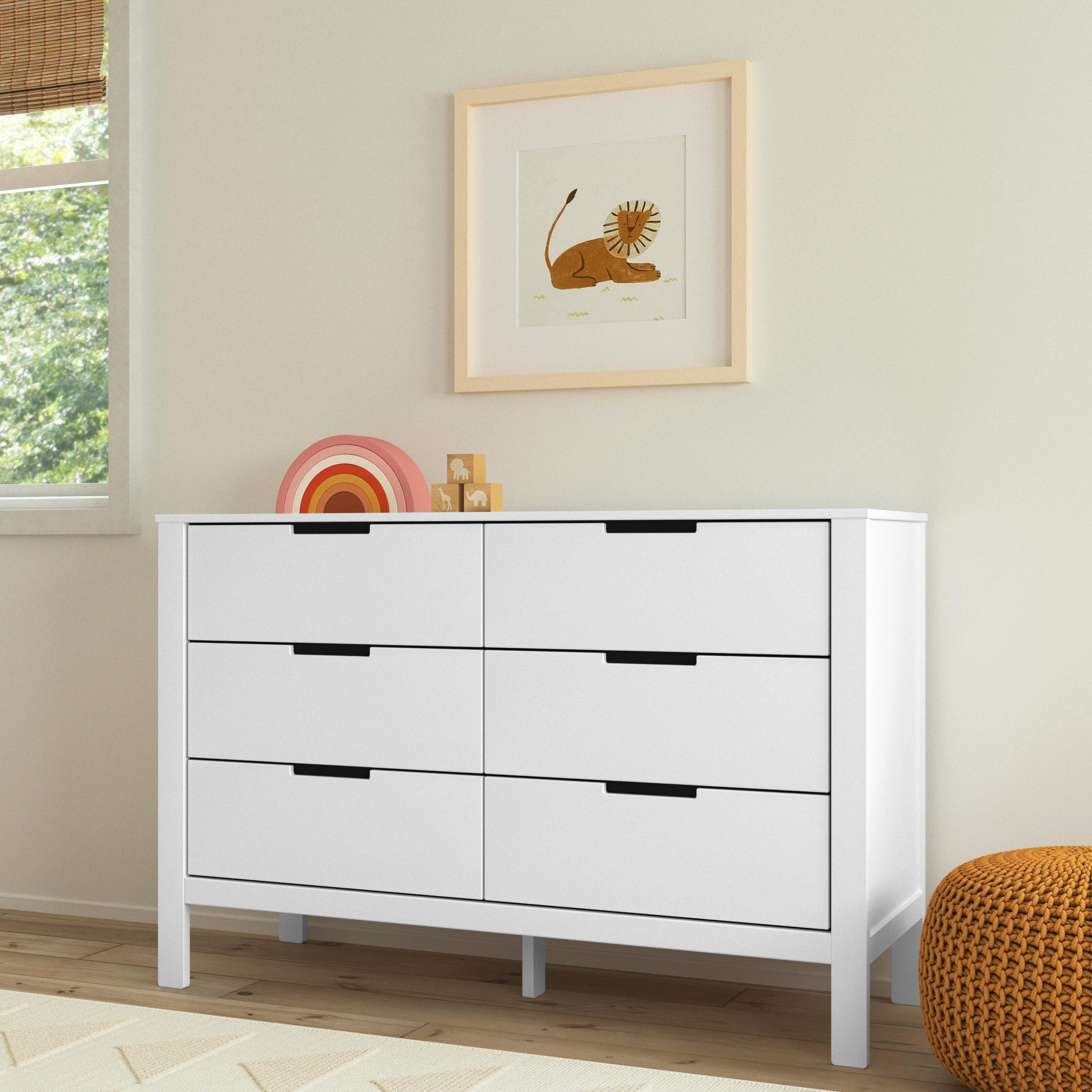 carter's by davinci colby 6-drawer dresser in grey and white Carter's by DaVinci Colby 6-Drawer Dresser in Gray