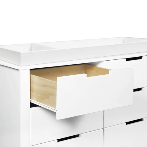 carter's by davinci colby 6-drawer dresser in grey and white Carter's by DaVinci Colby 6-Drawer Double Dresser, Washed Natural