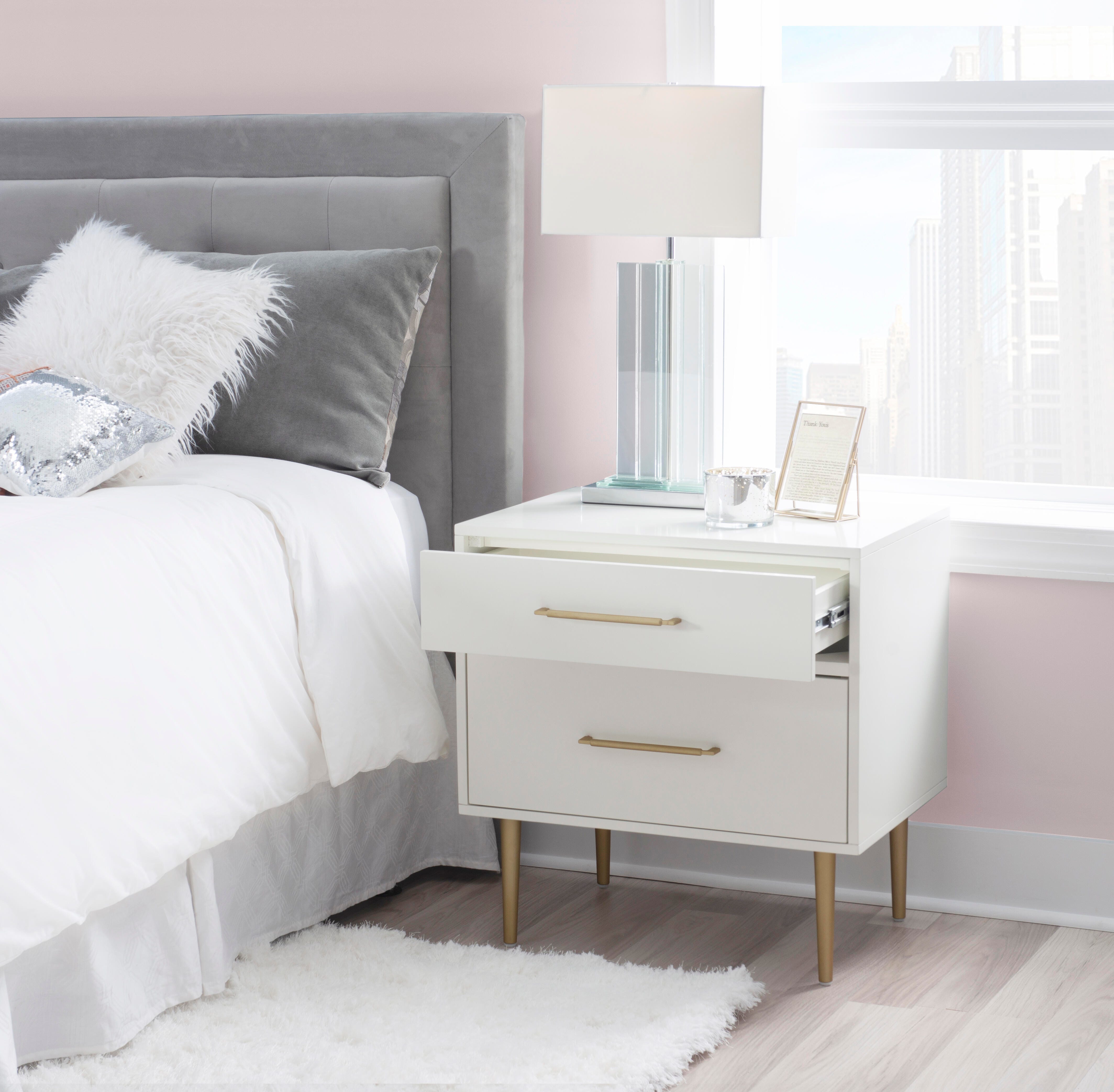 Linon Blythe 2 Drawer Nightstand, , large