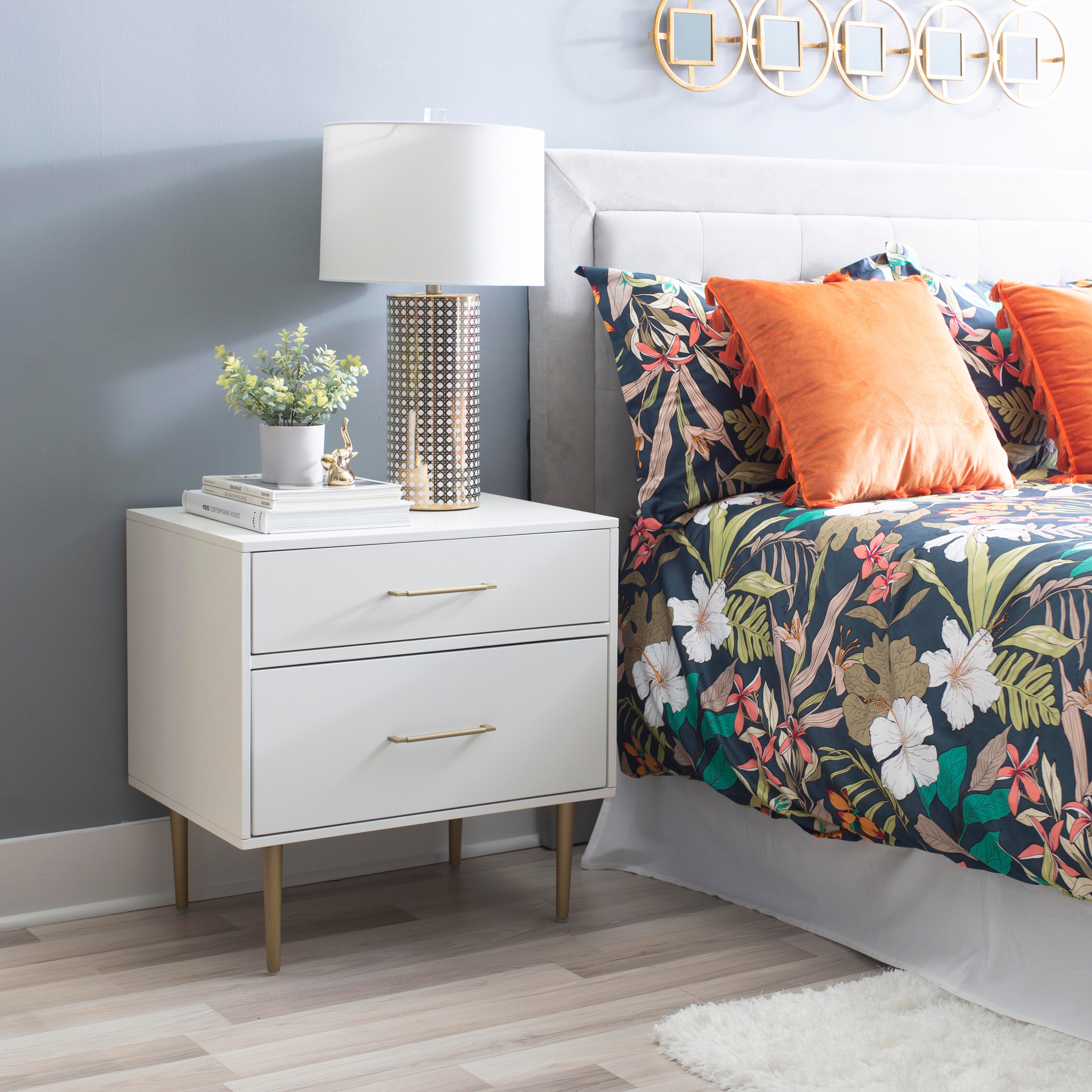 Linon Blythe 2 Drawer Nightstand, , large