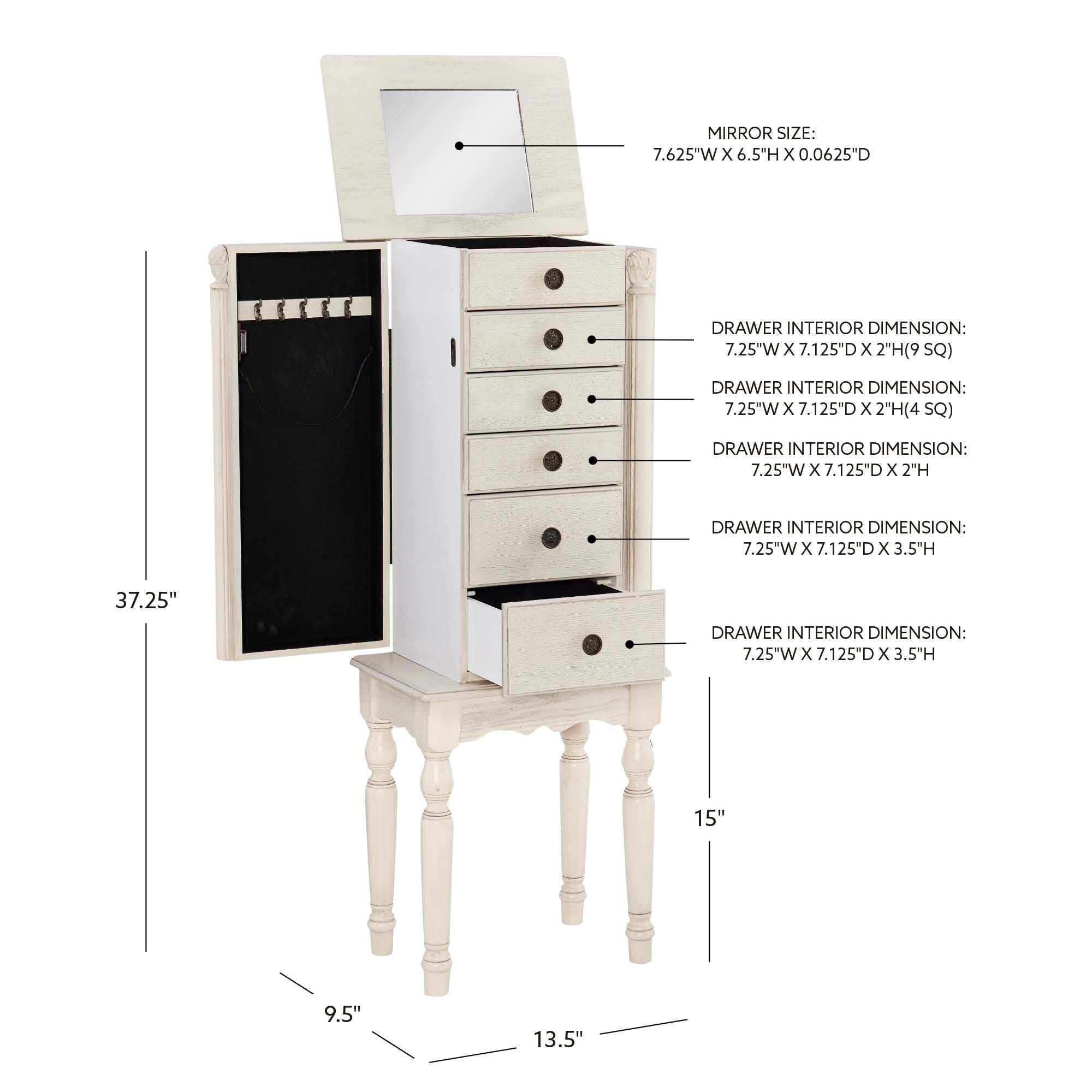 Linon Wrena Jewelry Armoire, , large