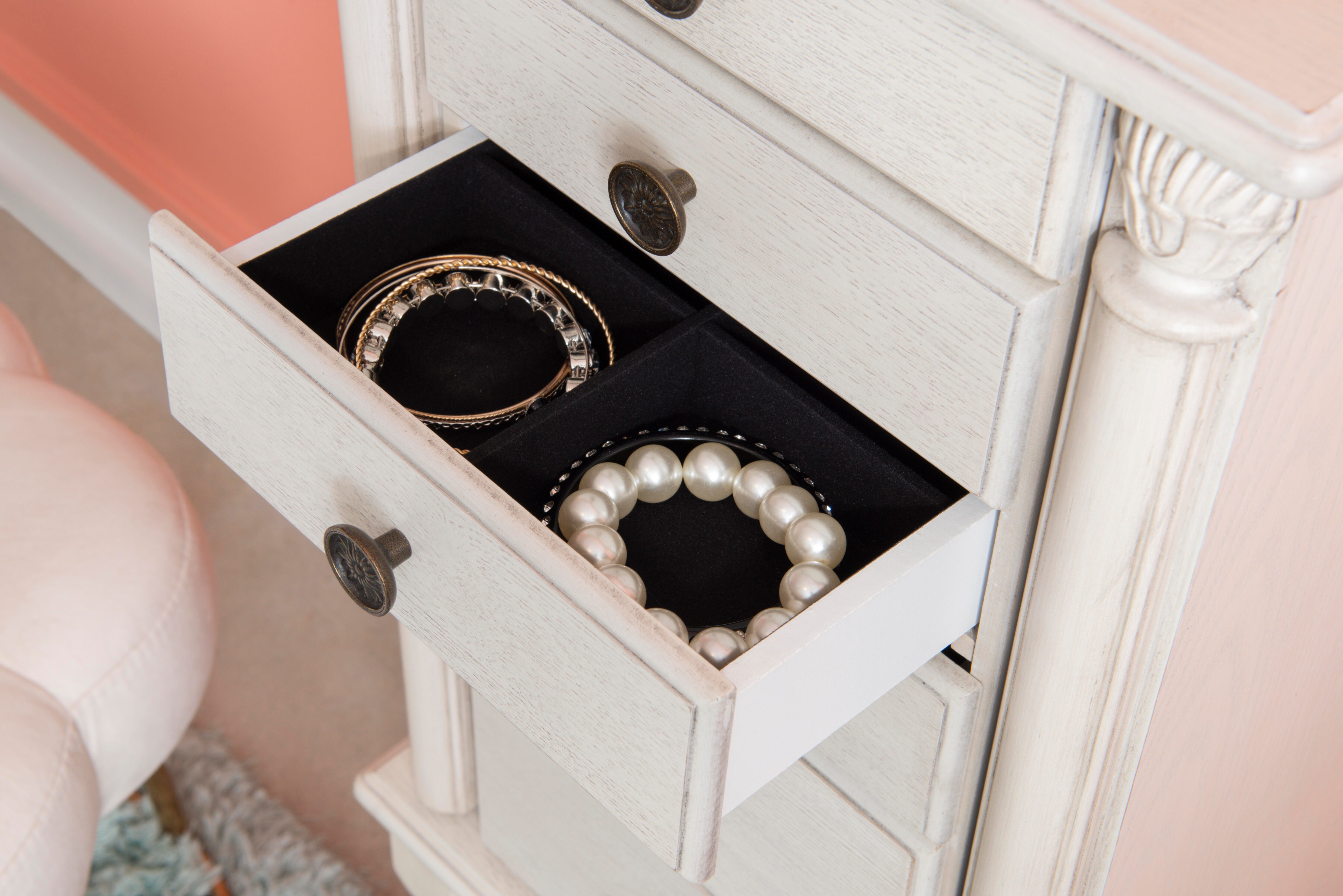Linon Wrena Jewelry Armoire, , large