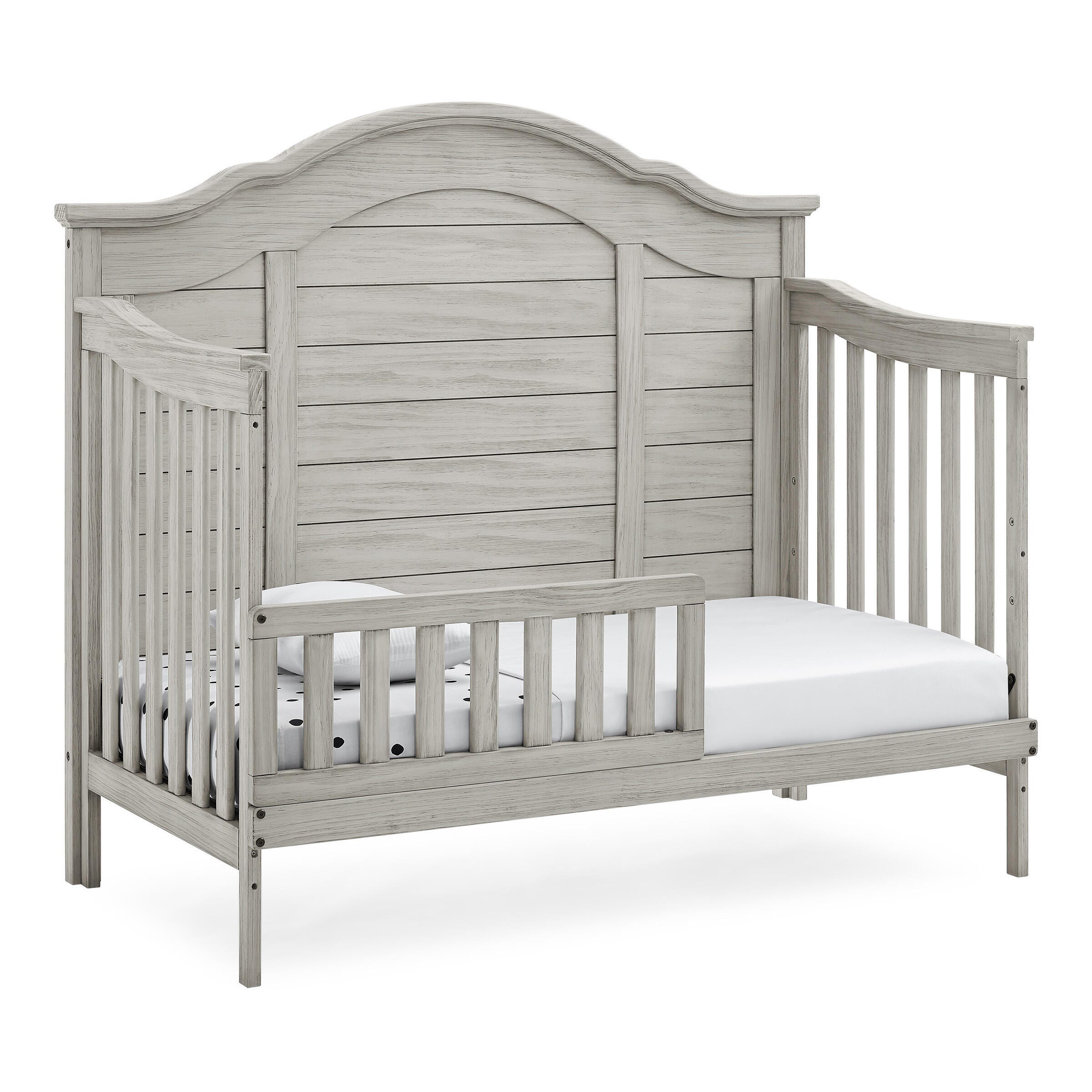 Delta Children Kids Asher 6-in-1 Convertible Crib With Toddler Rail, Rustic Mist, Rustic Mist, large