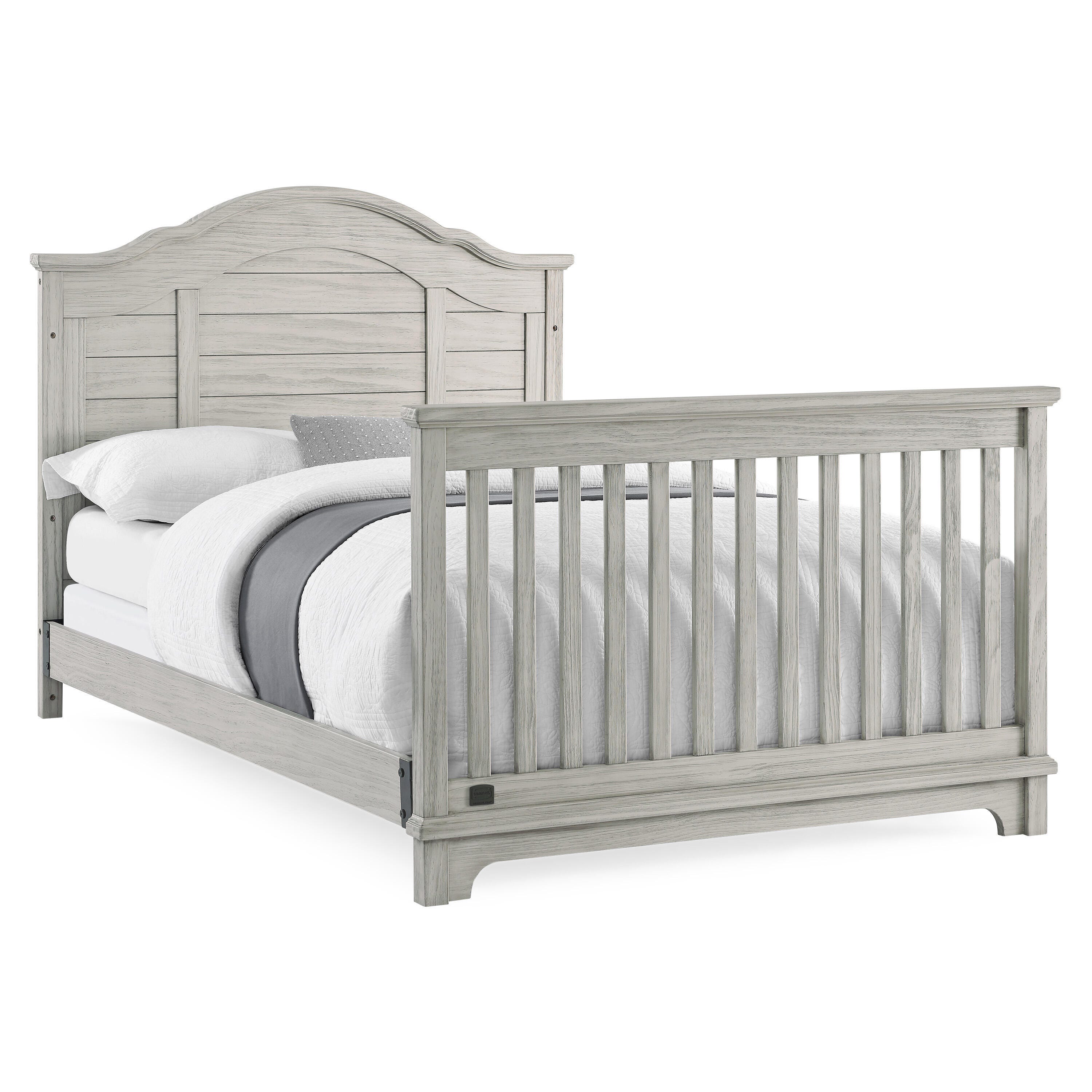 Delta Children Kids Asher 6-in-1 Convertible Crib With Toddler Rail, Rustic Mist, Rustic Mist, large