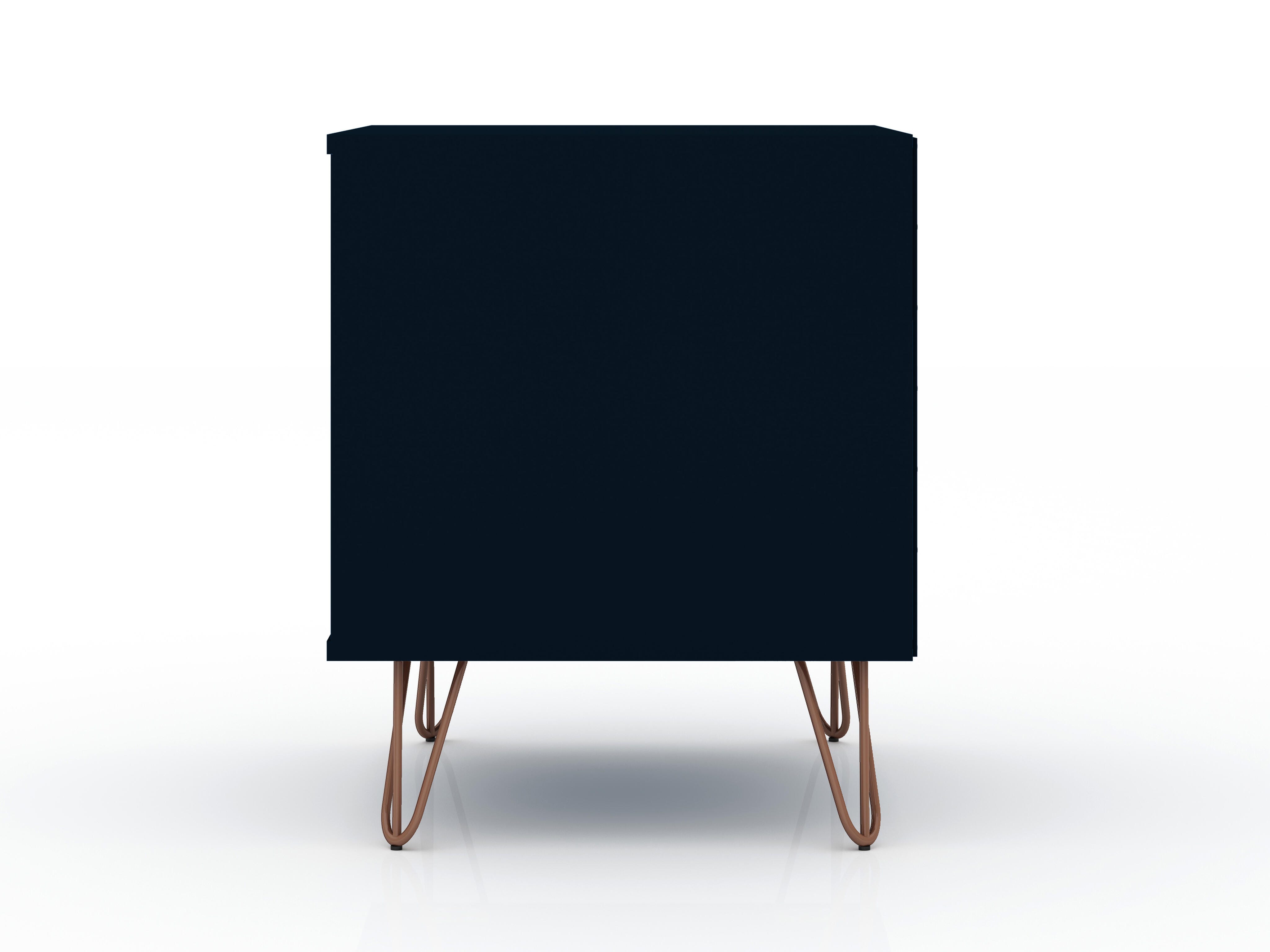 Modern One Drawer Nightstand, Blue, large