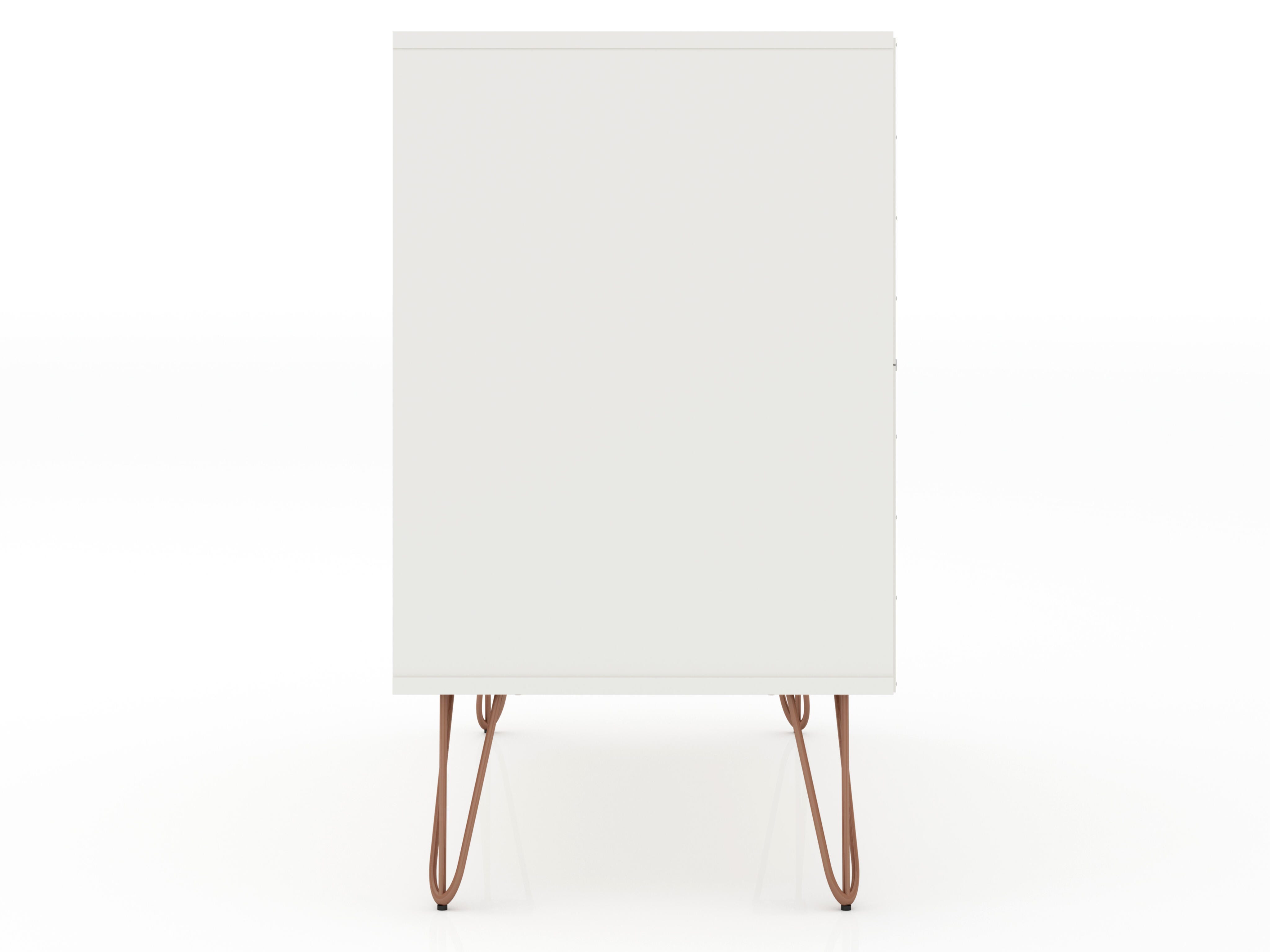 Modern Three Drawer Dresser, White, large