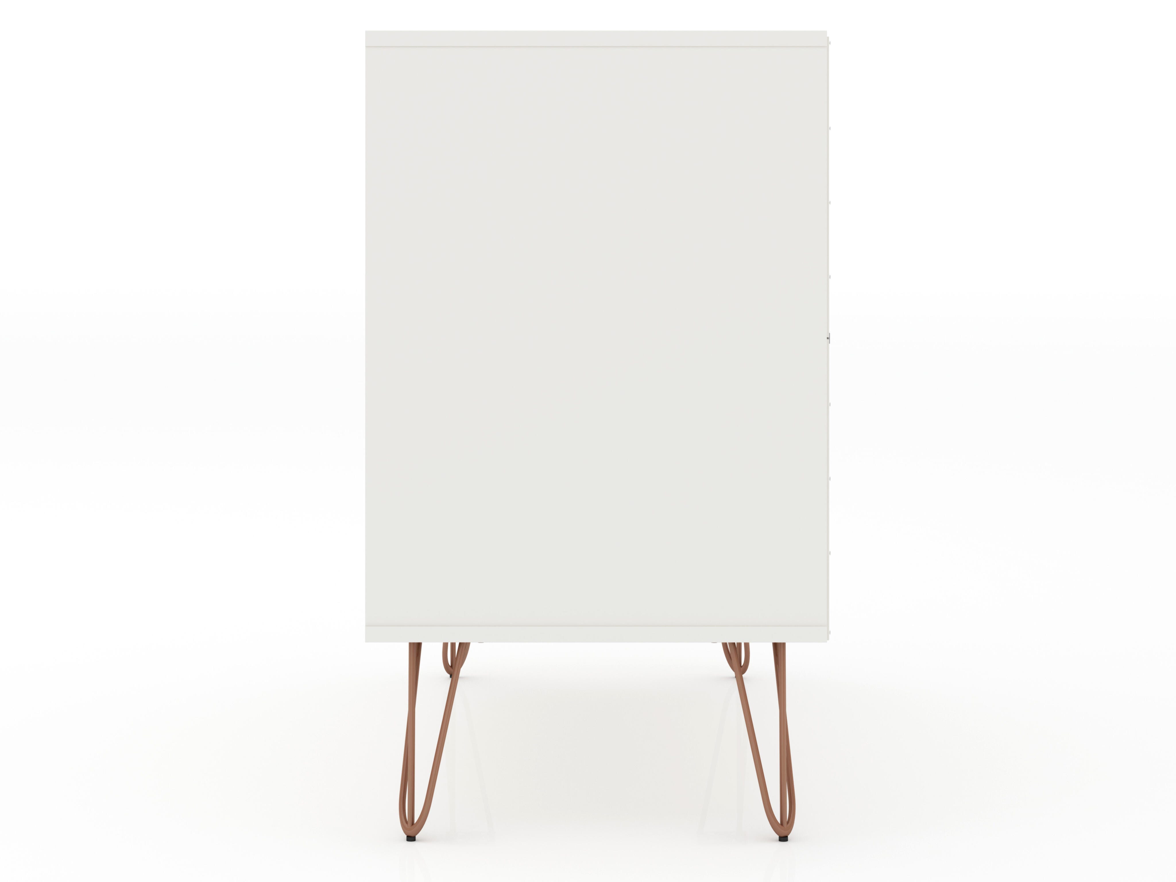Modern Three Drawer Dresser, White, large