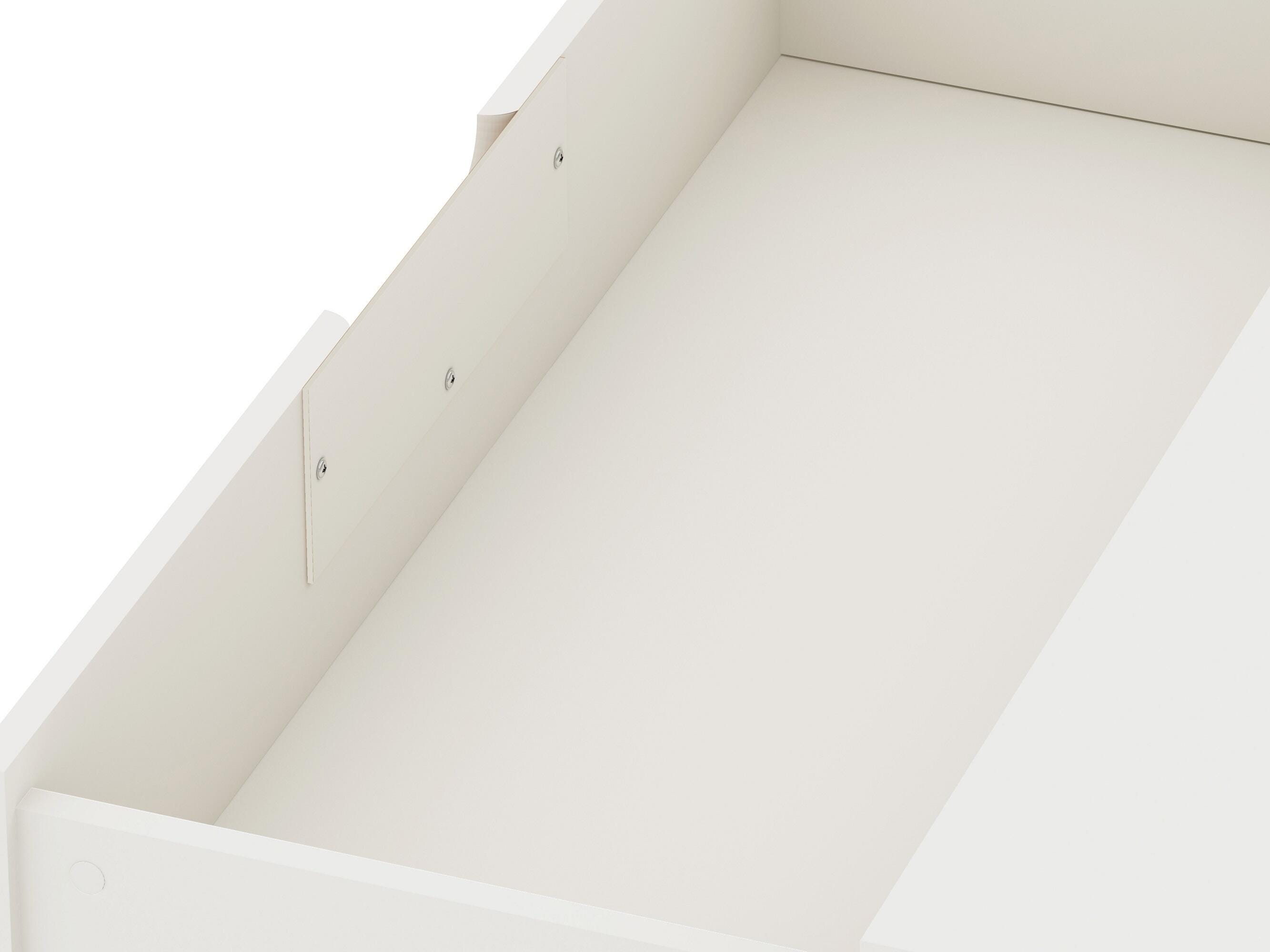 Modern Three Drawer Dresser, White, large