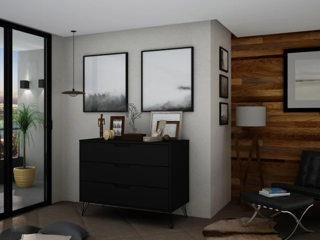 3 drawer dresser black Brooklyn 3-Drawer Dresser, Oak Set of 2 Accented with woven Textilene rattan door fronts IKEA BRIMNES 3-drawer dresser, black,