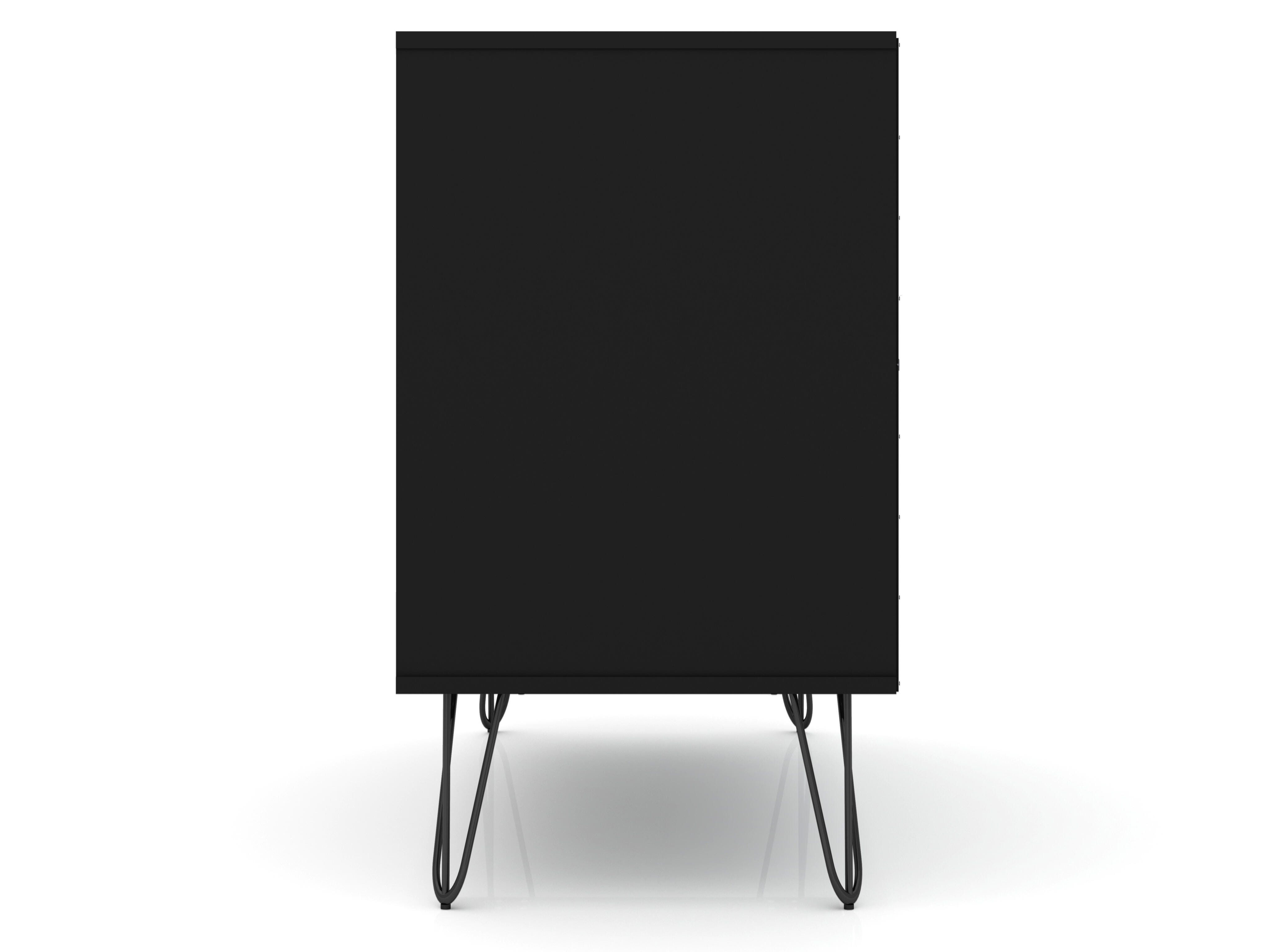 Modern Three Drawer Dresser, Black, large