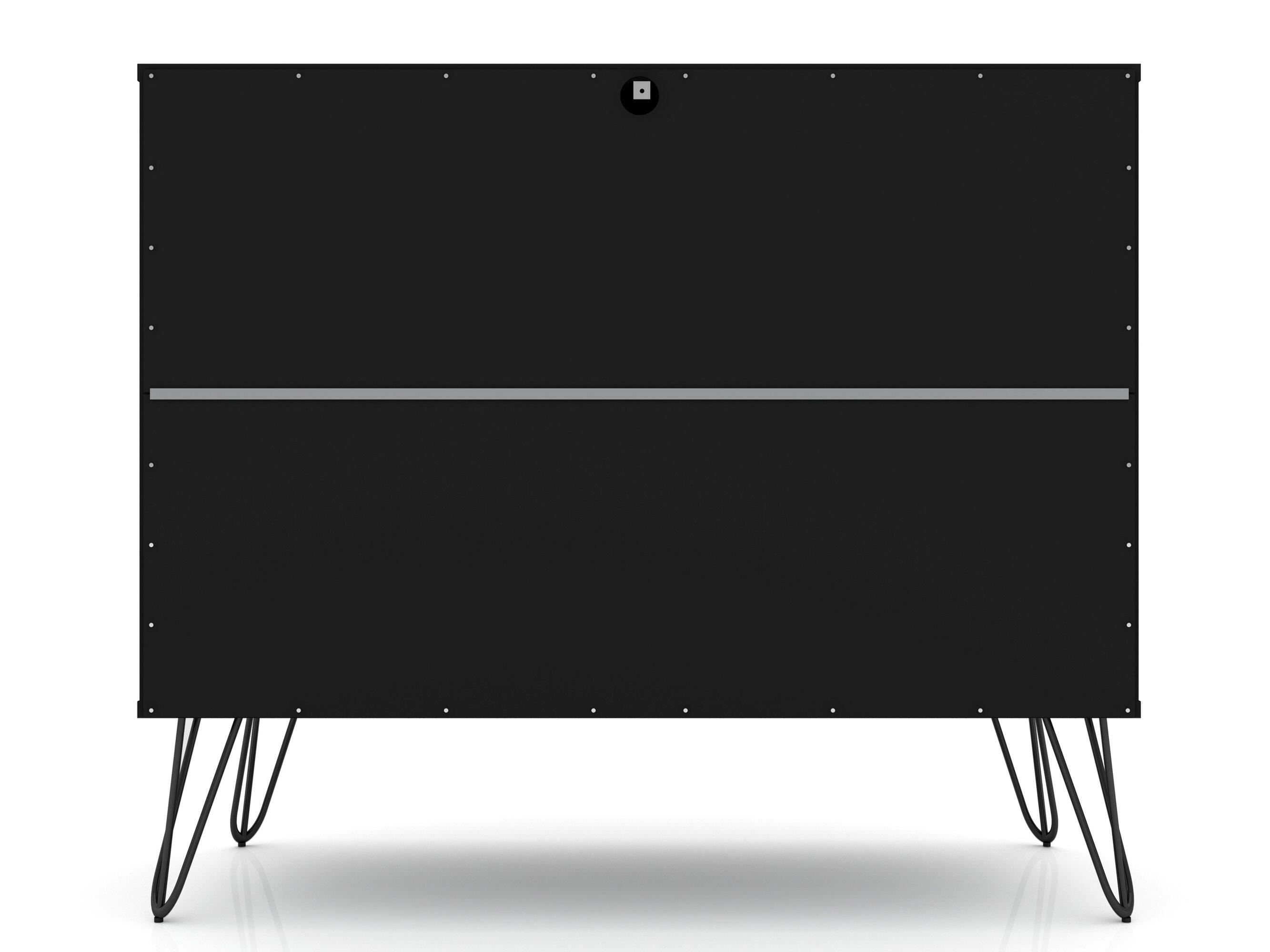 black 3 drawer dresser Blake Dresser, Oak Single Lark Black 34" Rectangular 3