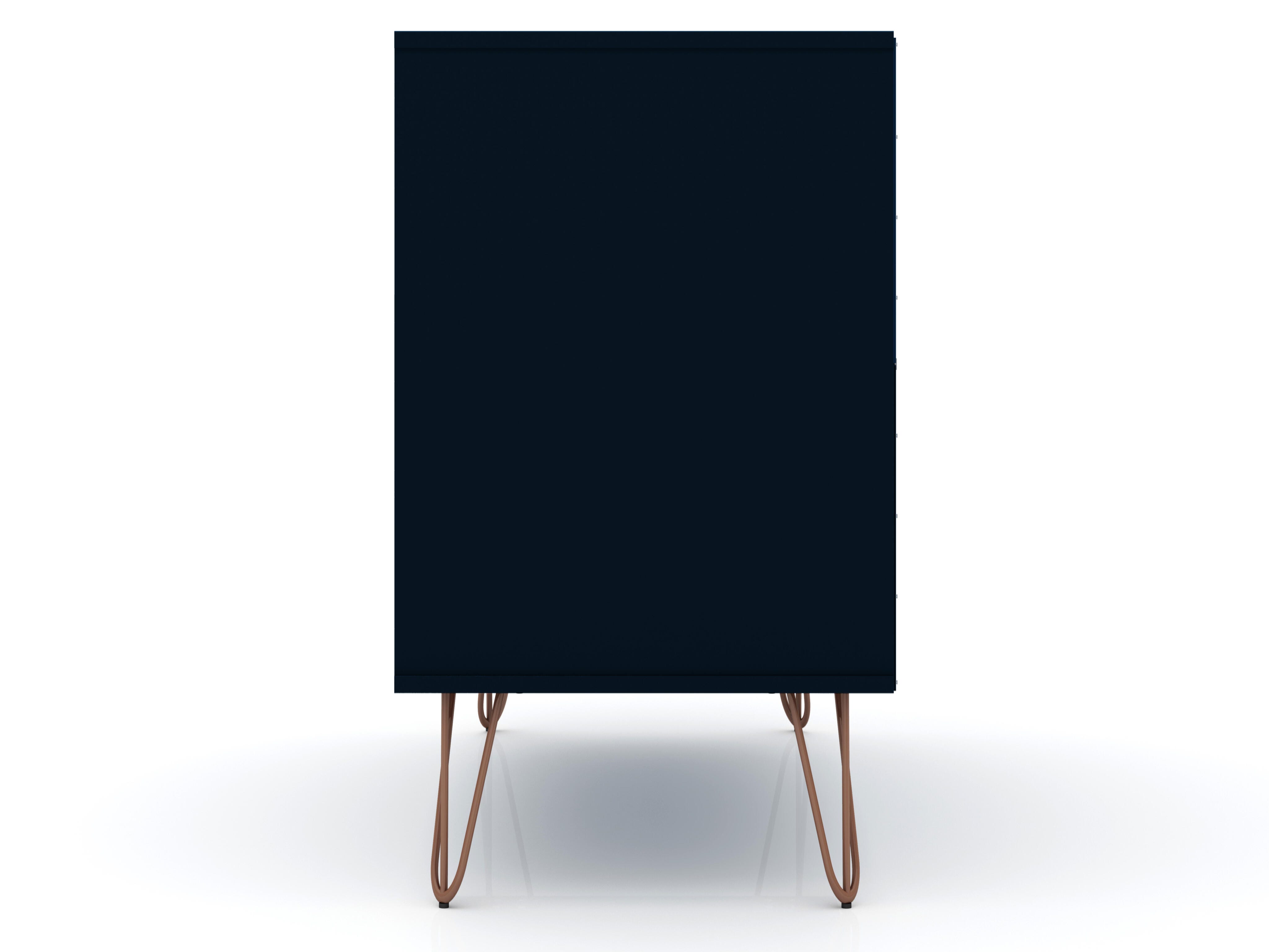 Modern Three Drawer Dresser, Blue, large