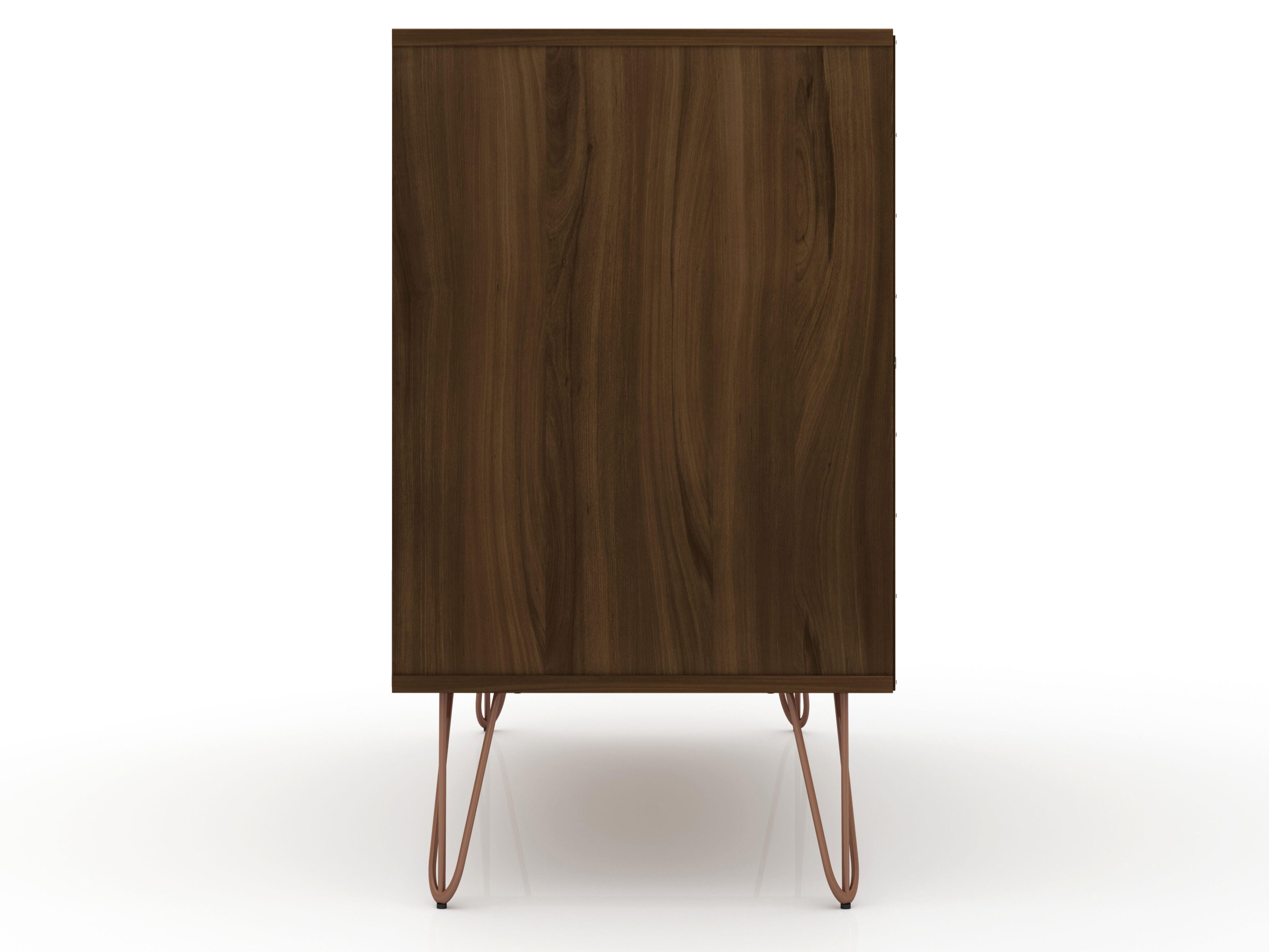 Modern Three Drawer Dresser, Brown, large