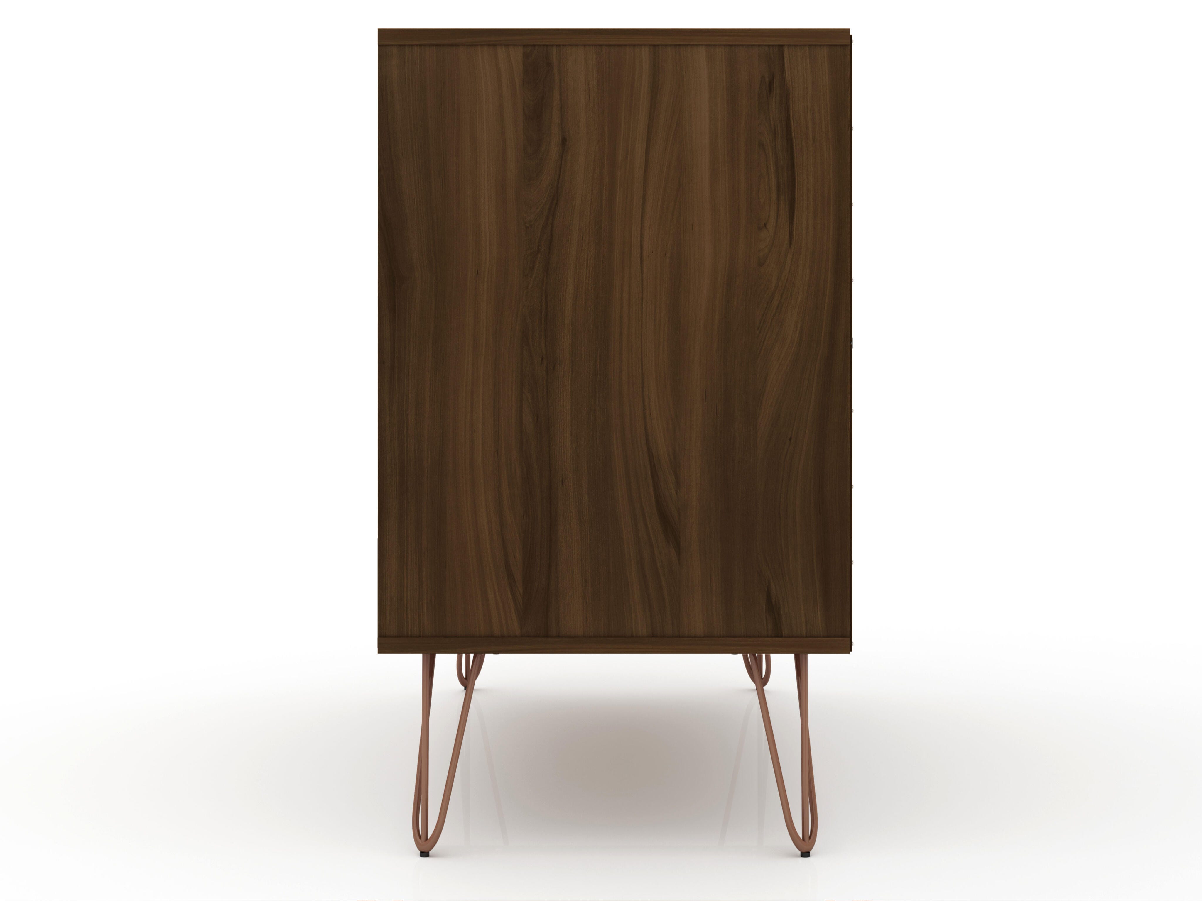 Modern Three Drawer Dresser, Brown, large