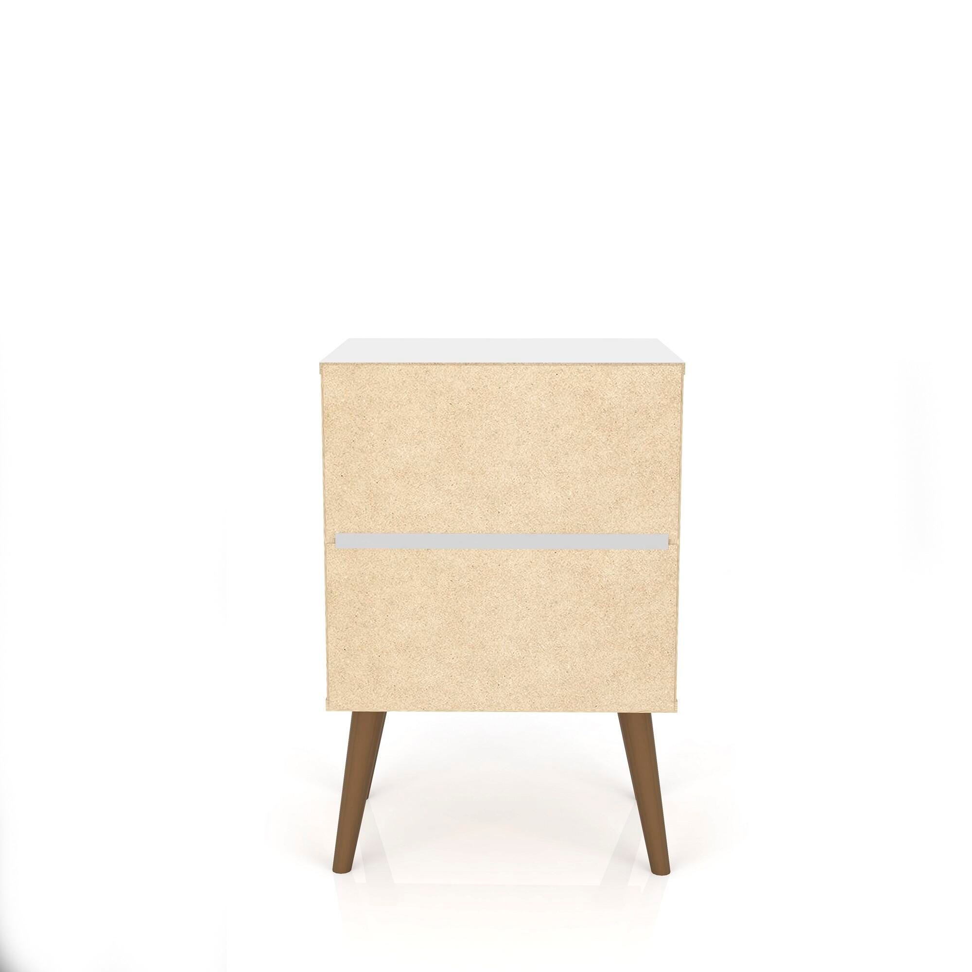 Liberty One Drawer Nightstand, White/Brown, large