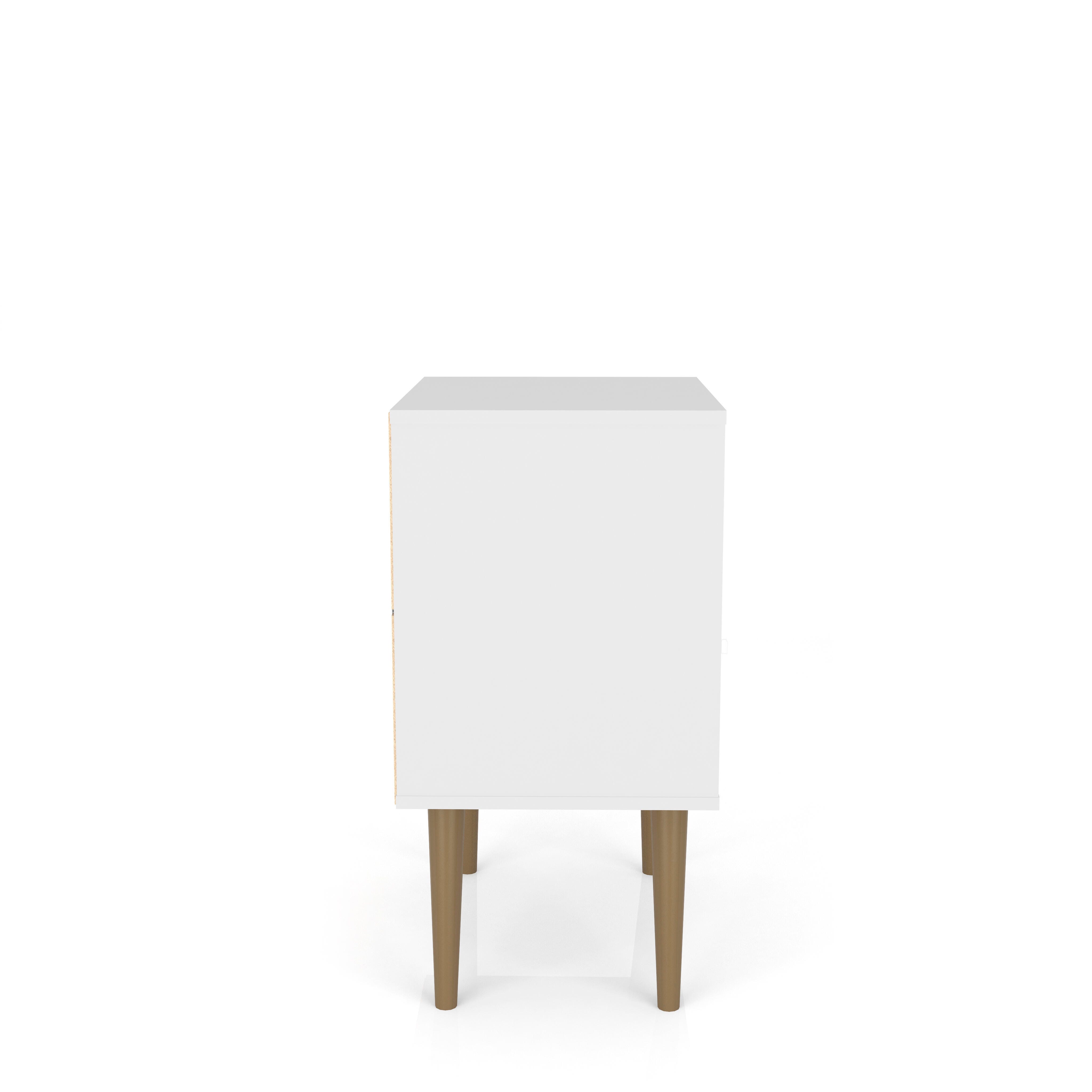 Liberty One Drawer Nightstand, White/Brown, large