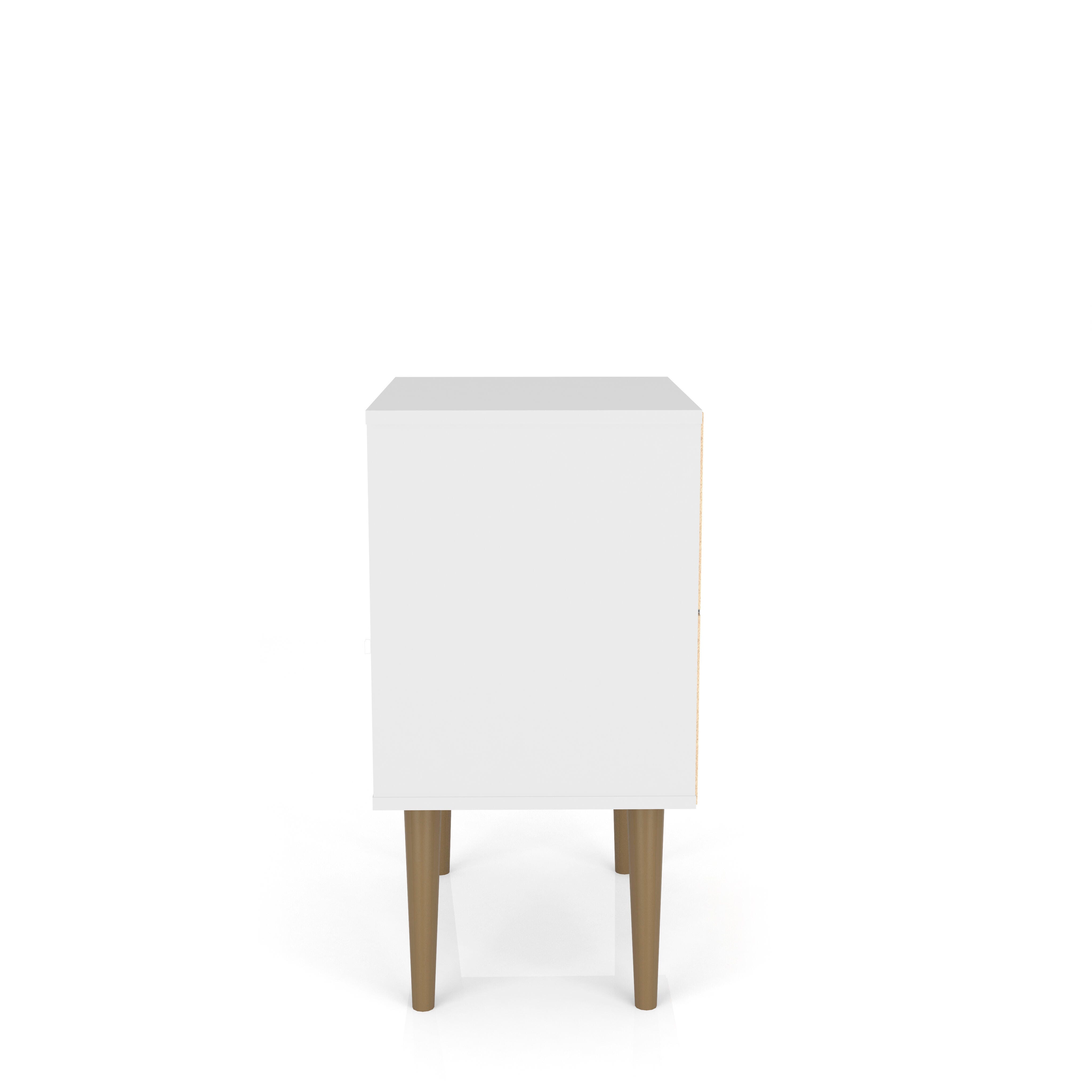 Liberty One Drawer Nightstand, White/Brown, large