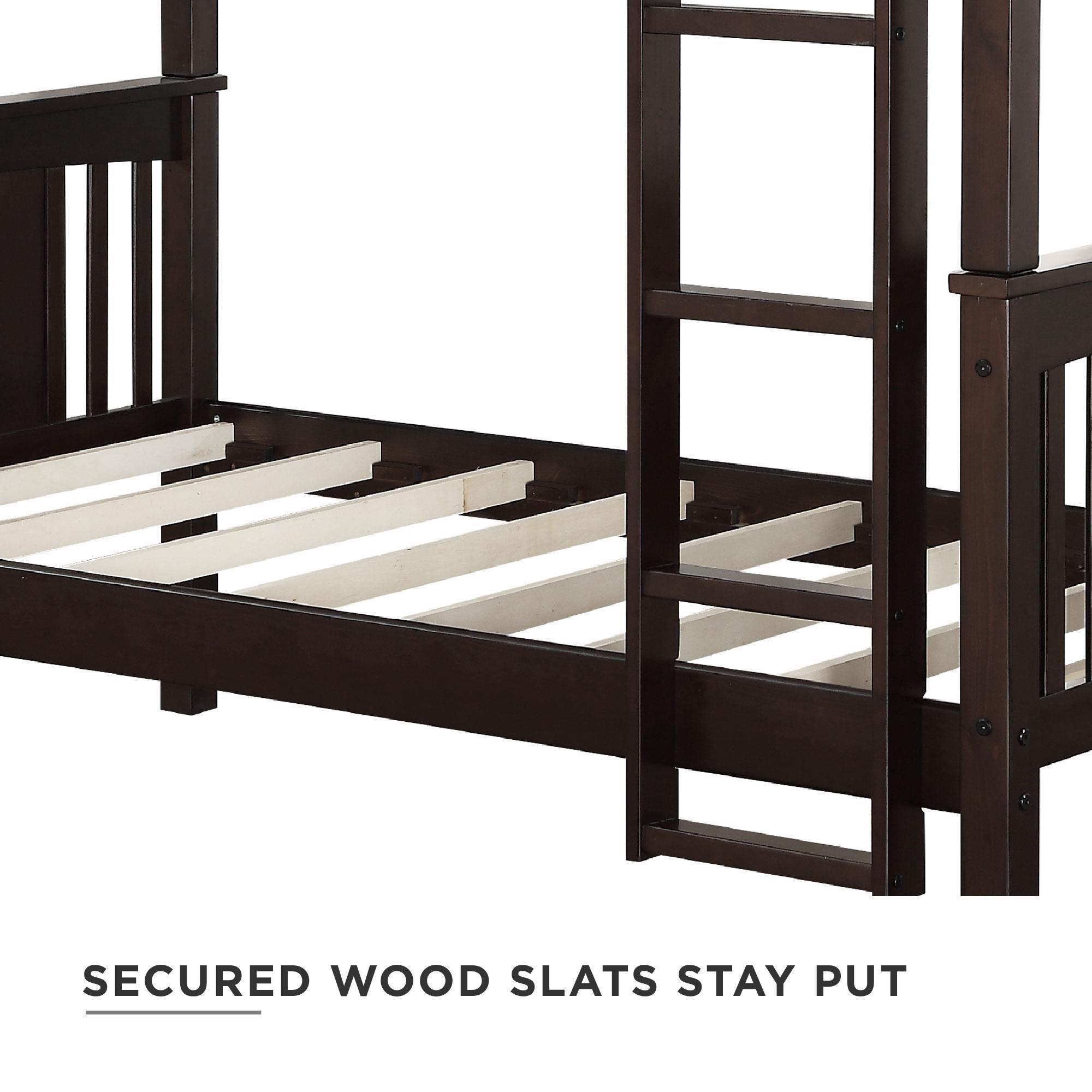 Atwater Living Abigail Twin Bunk Bed, Espresso, Espresso, large