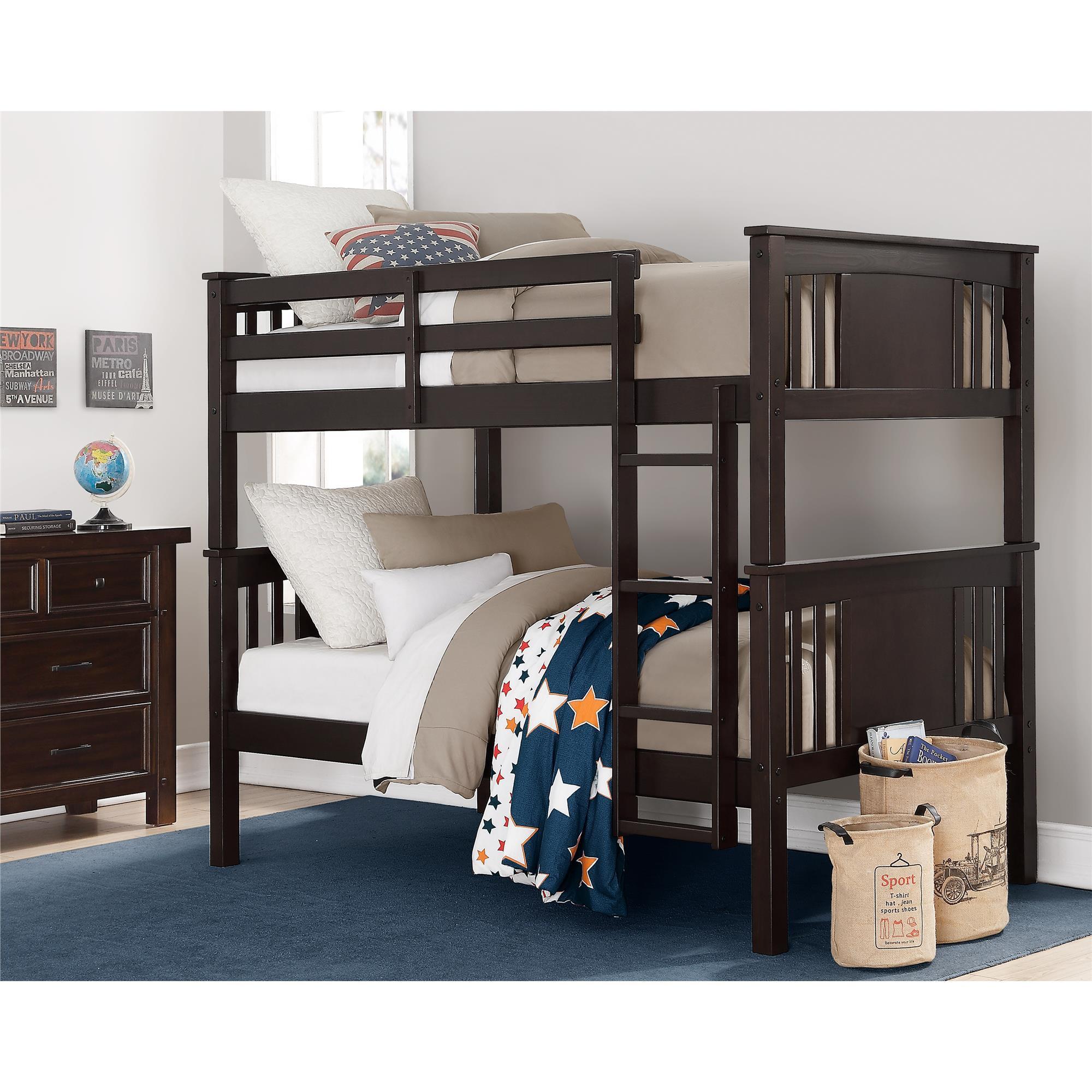 Atwater Living Abigail Twin Bunk Bed, Espresso, Espresso, large