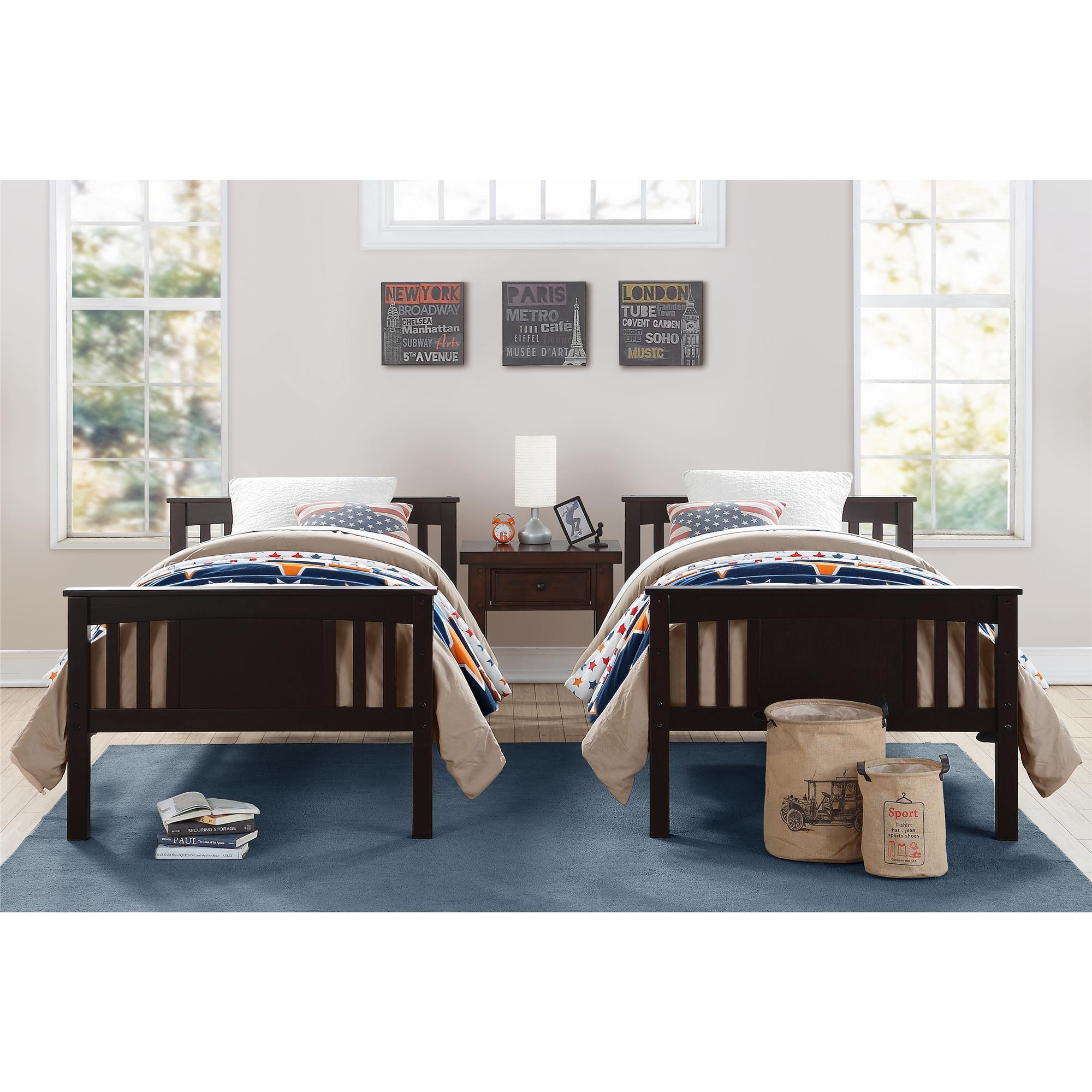 Atwater Living Abigail Twin Bunk Bed, Espresso, Espresso, large