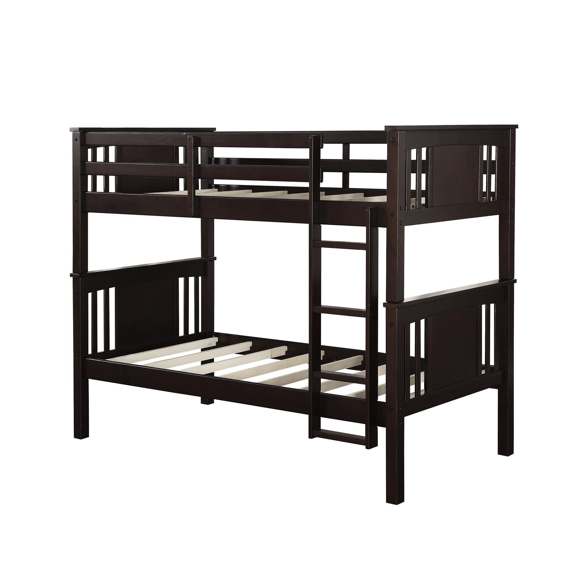 Atwater Living Abigail Twin Bunk Bed, Espresso, Espresso, large