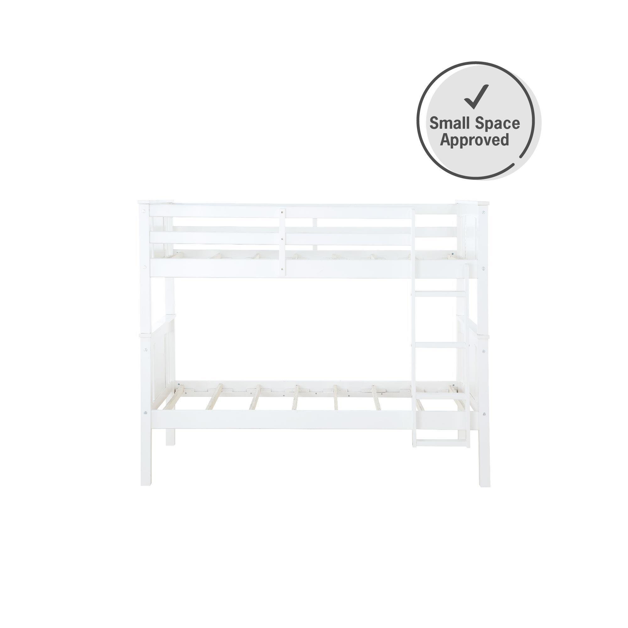 Atwater Living Abigail Twin Bunk Bed, White, White, large