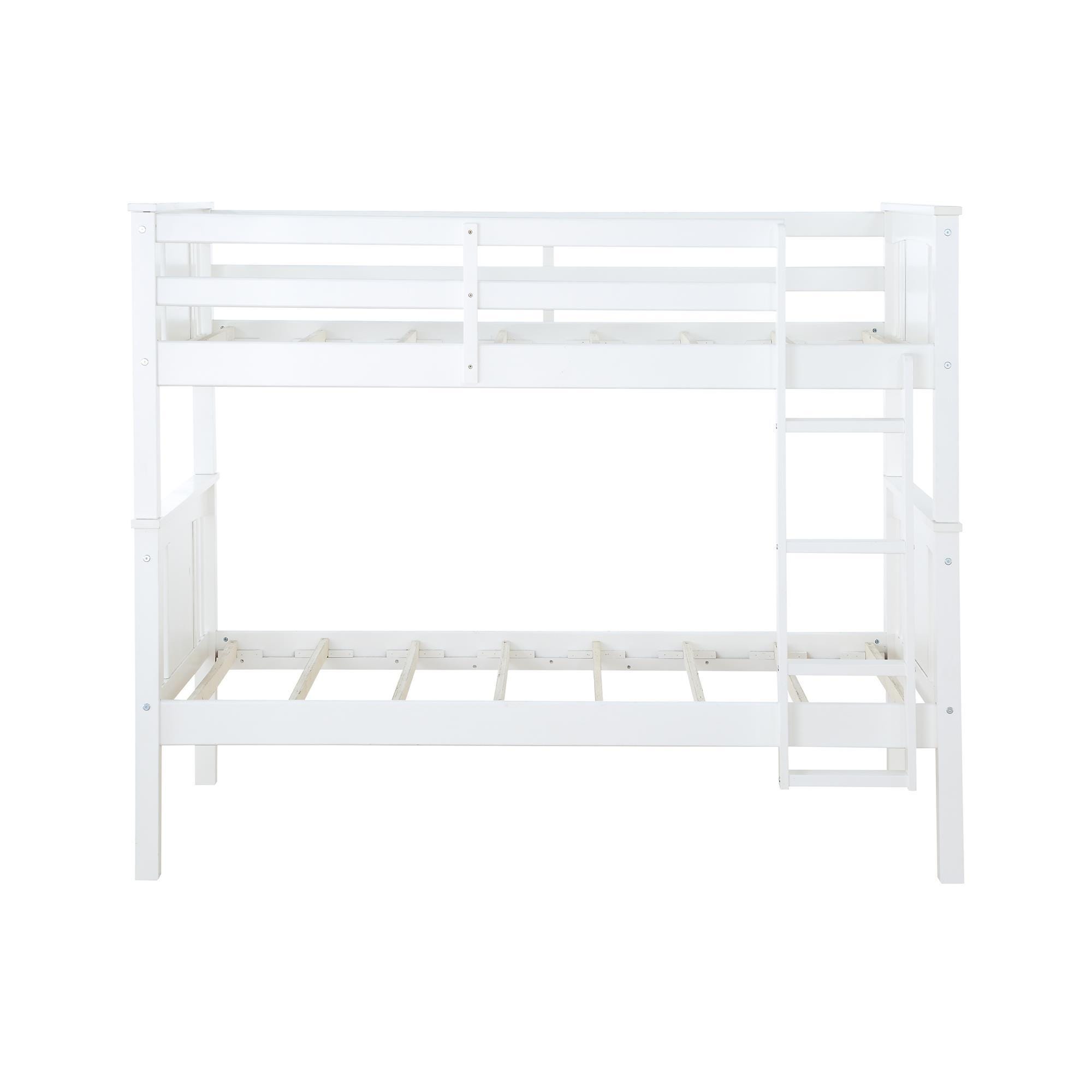 Atwater Living Abigail Twin Bunk Bed, White, White, large