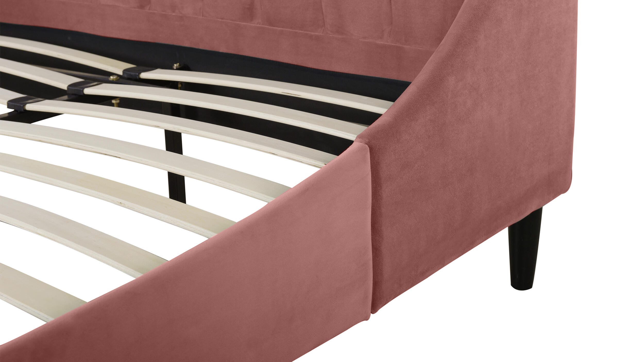Jennifer Taylor Home Aspen Vertical Tufted Platform Bed, Ash Rose Pink, large
