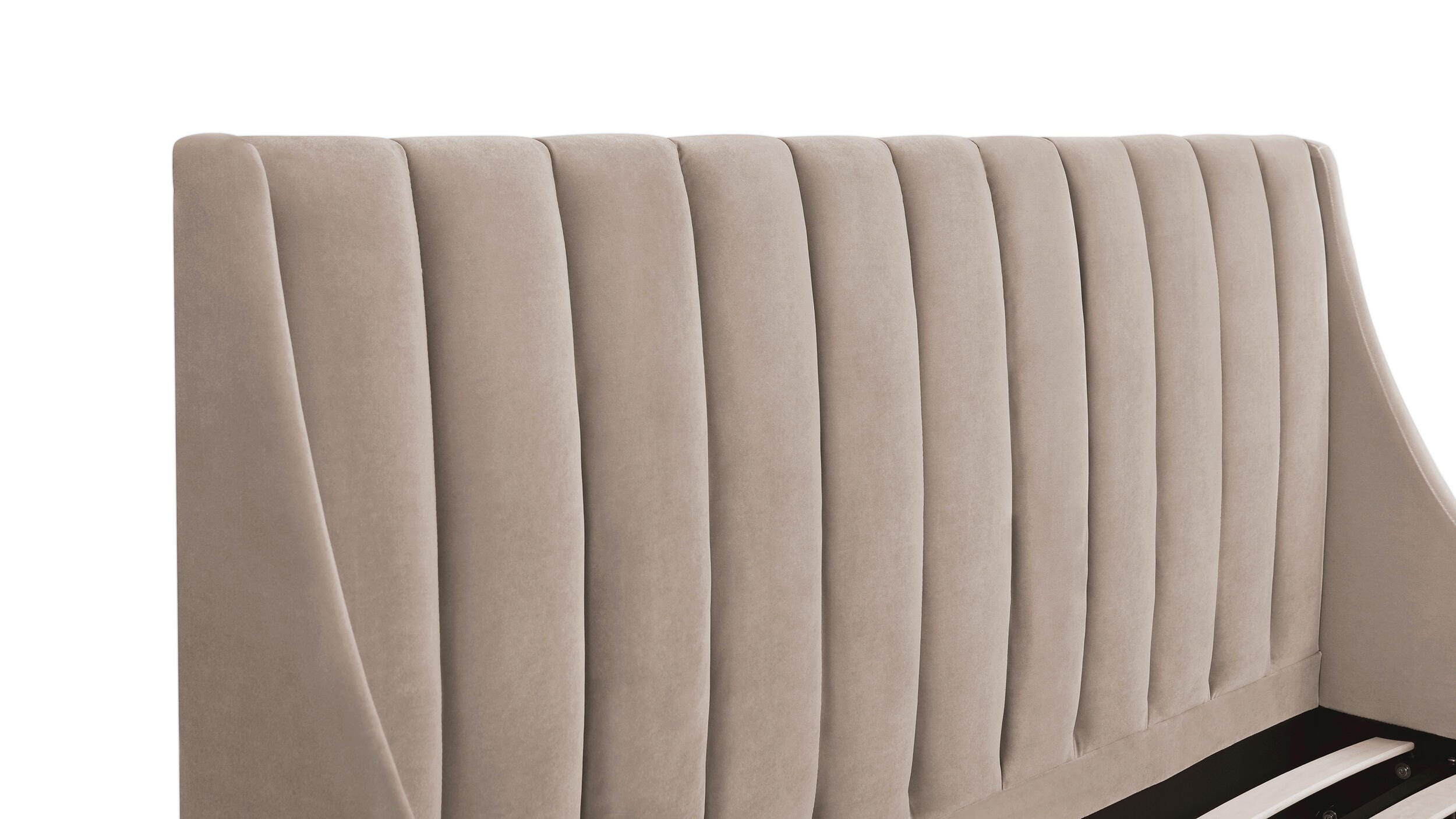 Jennifer Taylor Home Aspen Vertical Tufted Platform Bed, Mink Beige, large