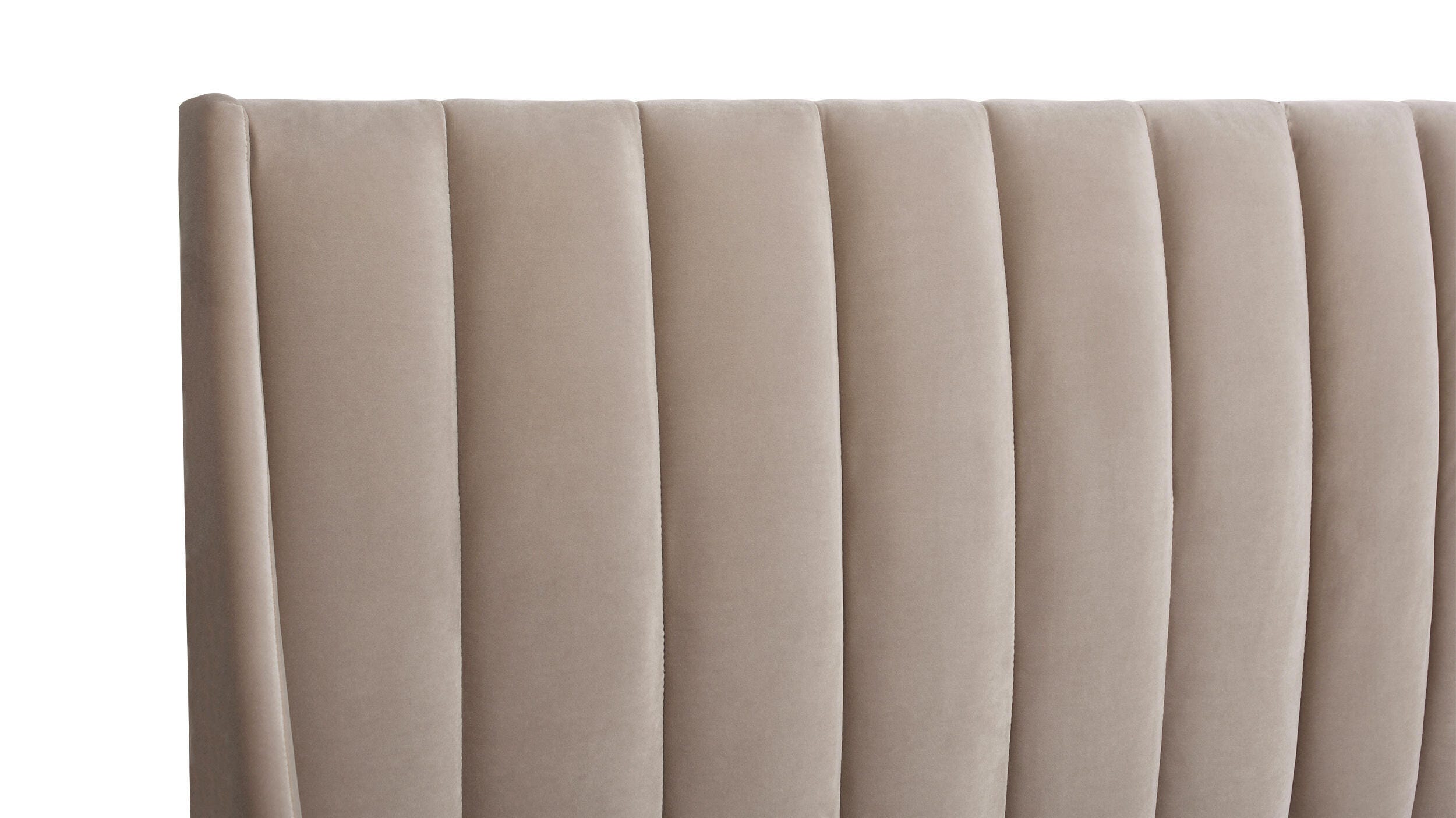 Jennifer Taylor Home Aspen Vertical Tufted Platform Bed, Mink Beige, large