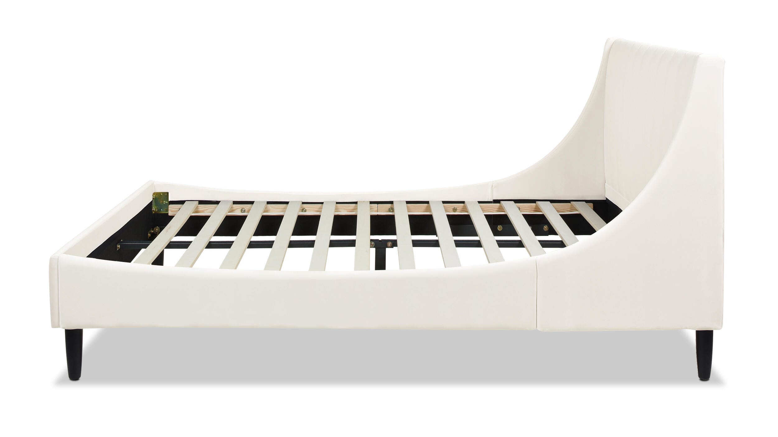 Jennifer Taylor Home Aspen Vertical Tufted Modern Platform Bed, Cloud White, large